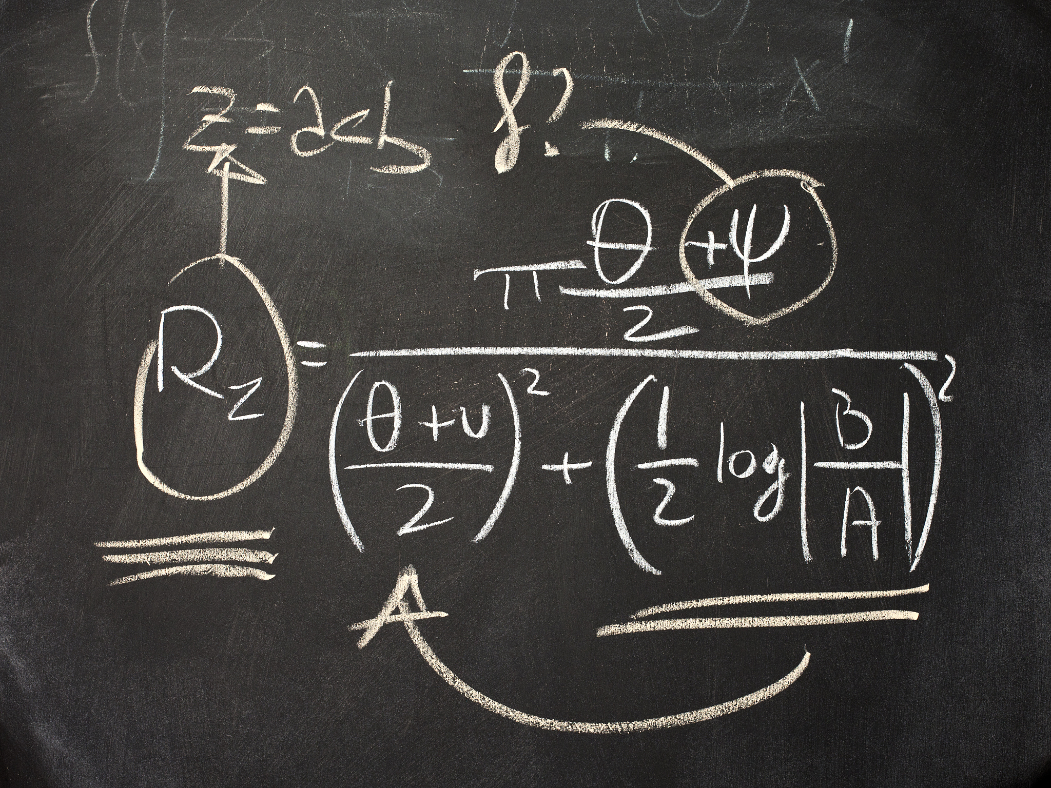 math formula on blackboard