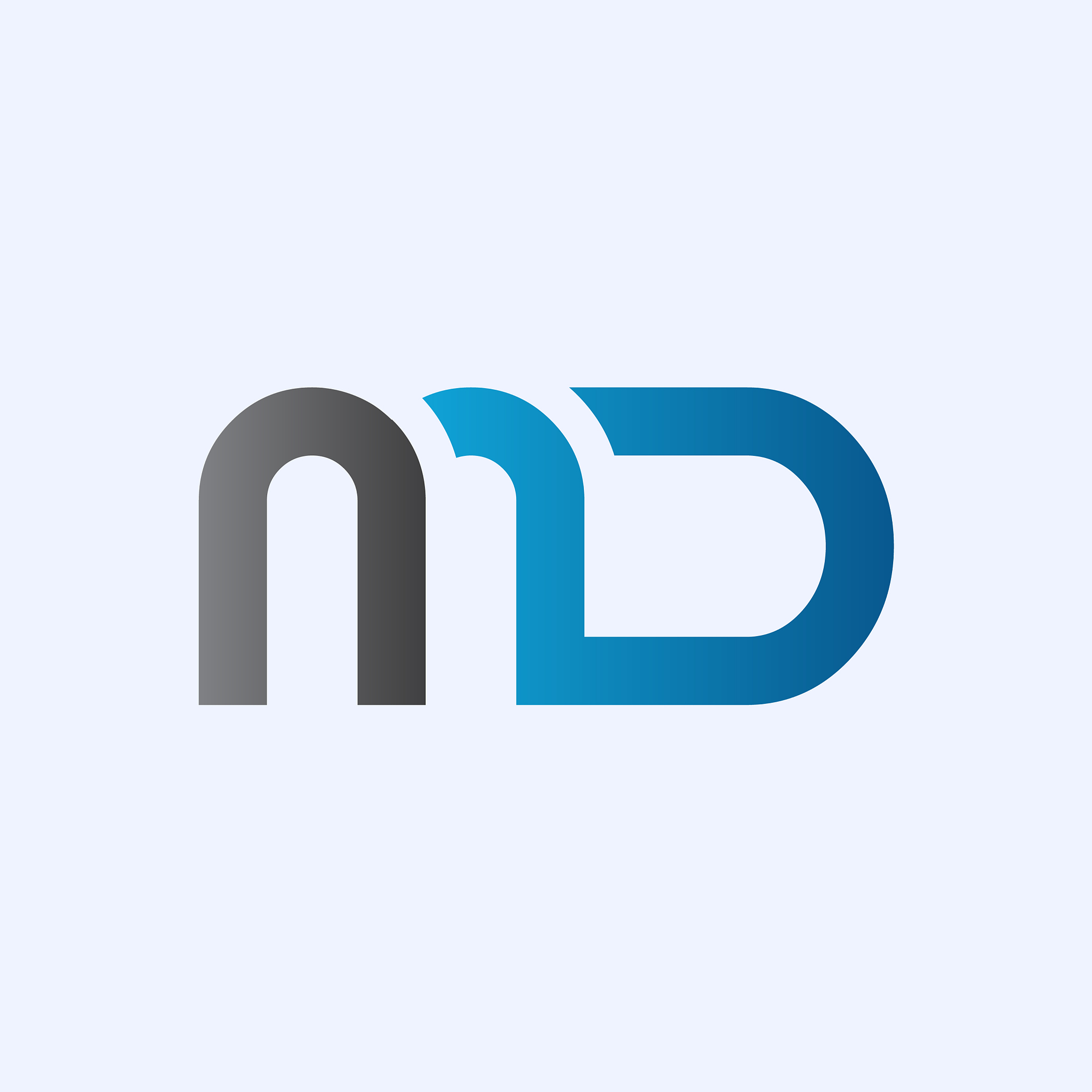 initial md letter logo template abstract letter