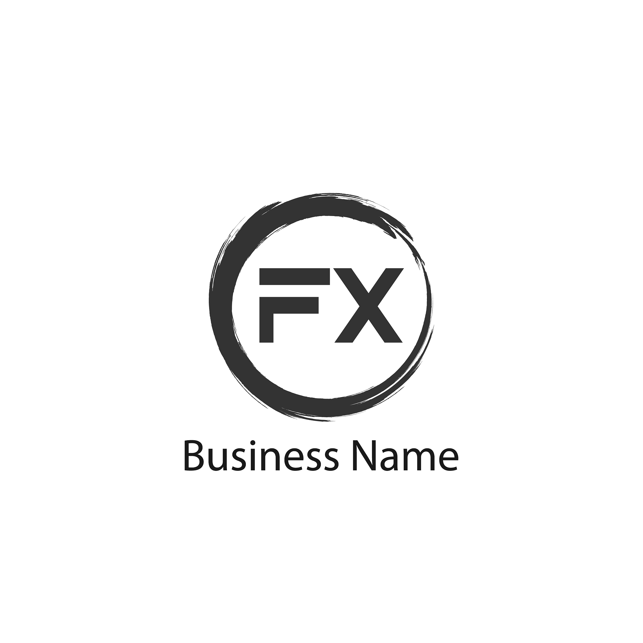 initial letter fx logo template design