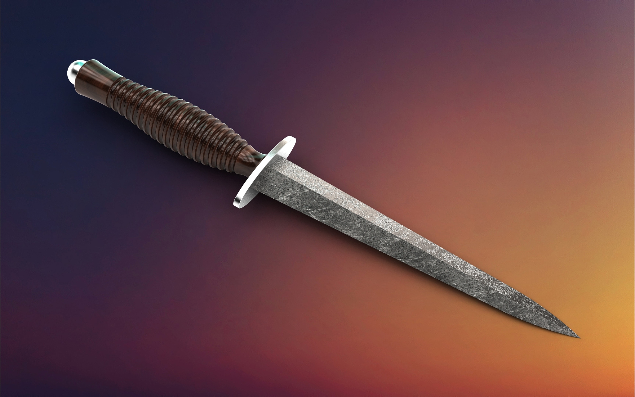 3d rendering of dirk knife