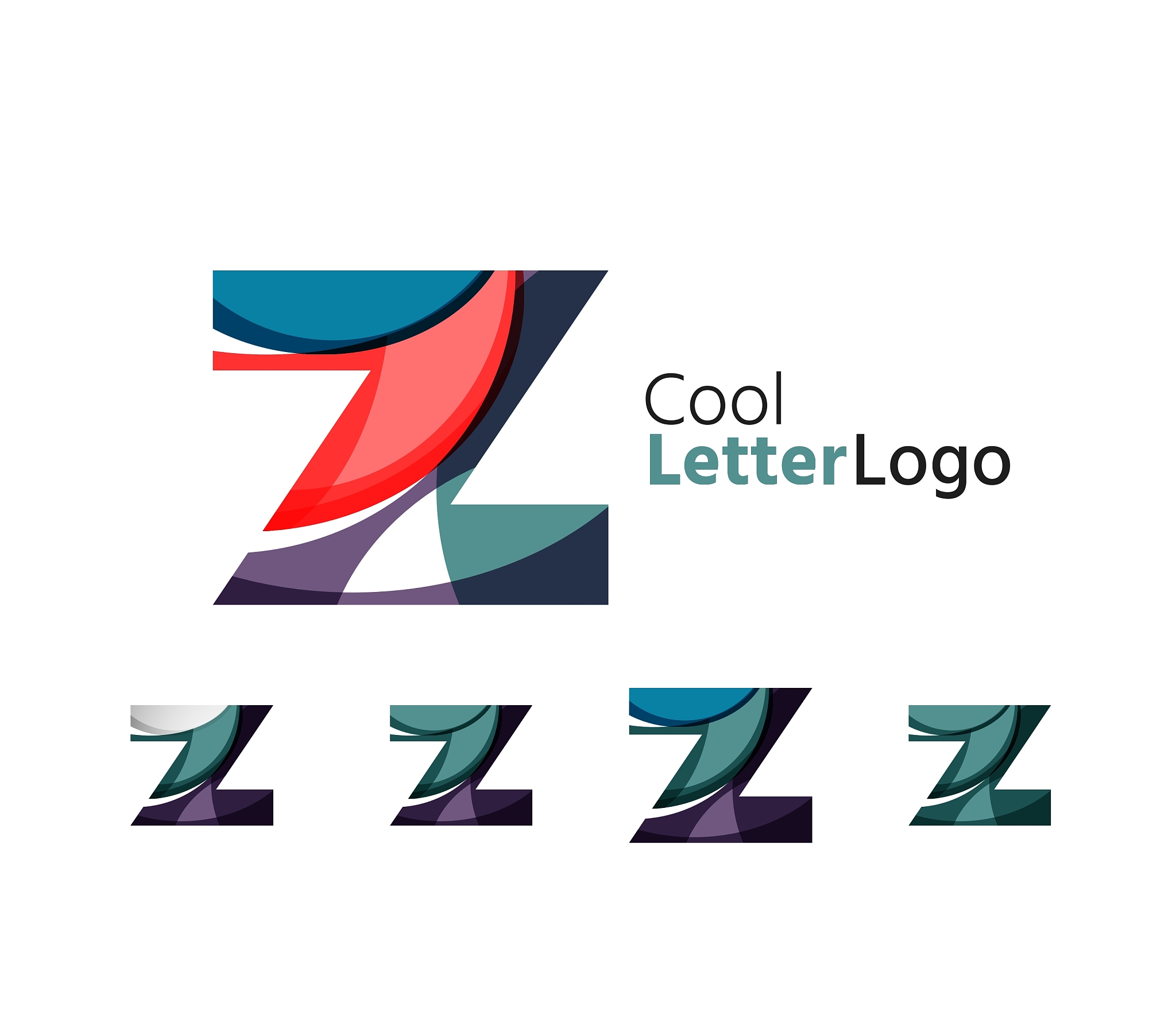 set of abstract z letter company logos business