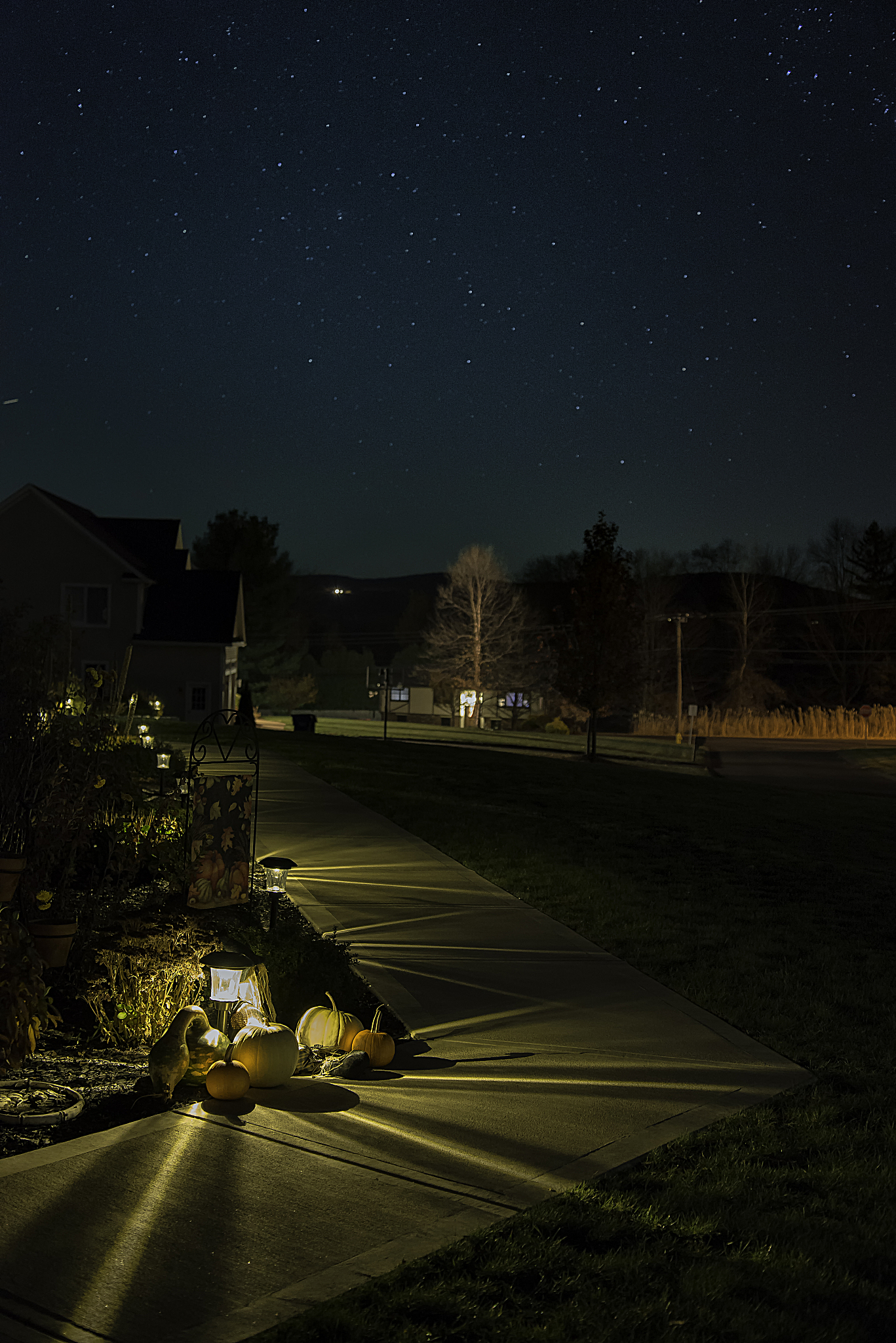 neighborhood at night