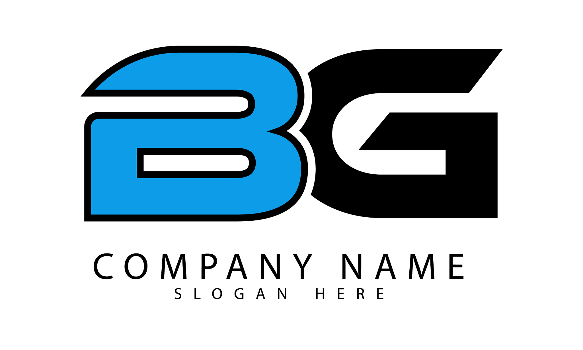 bg letter logo design
