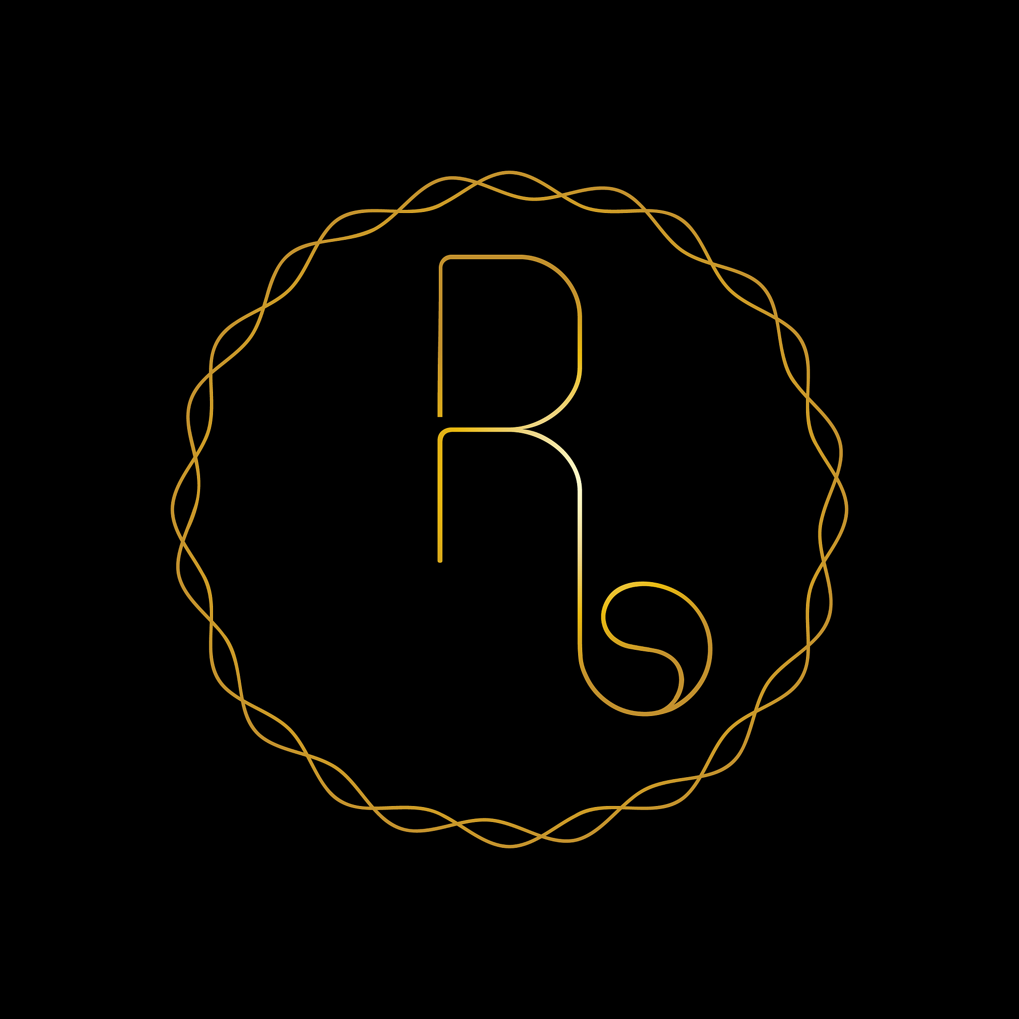 r luxury letter logo template in for restaurant