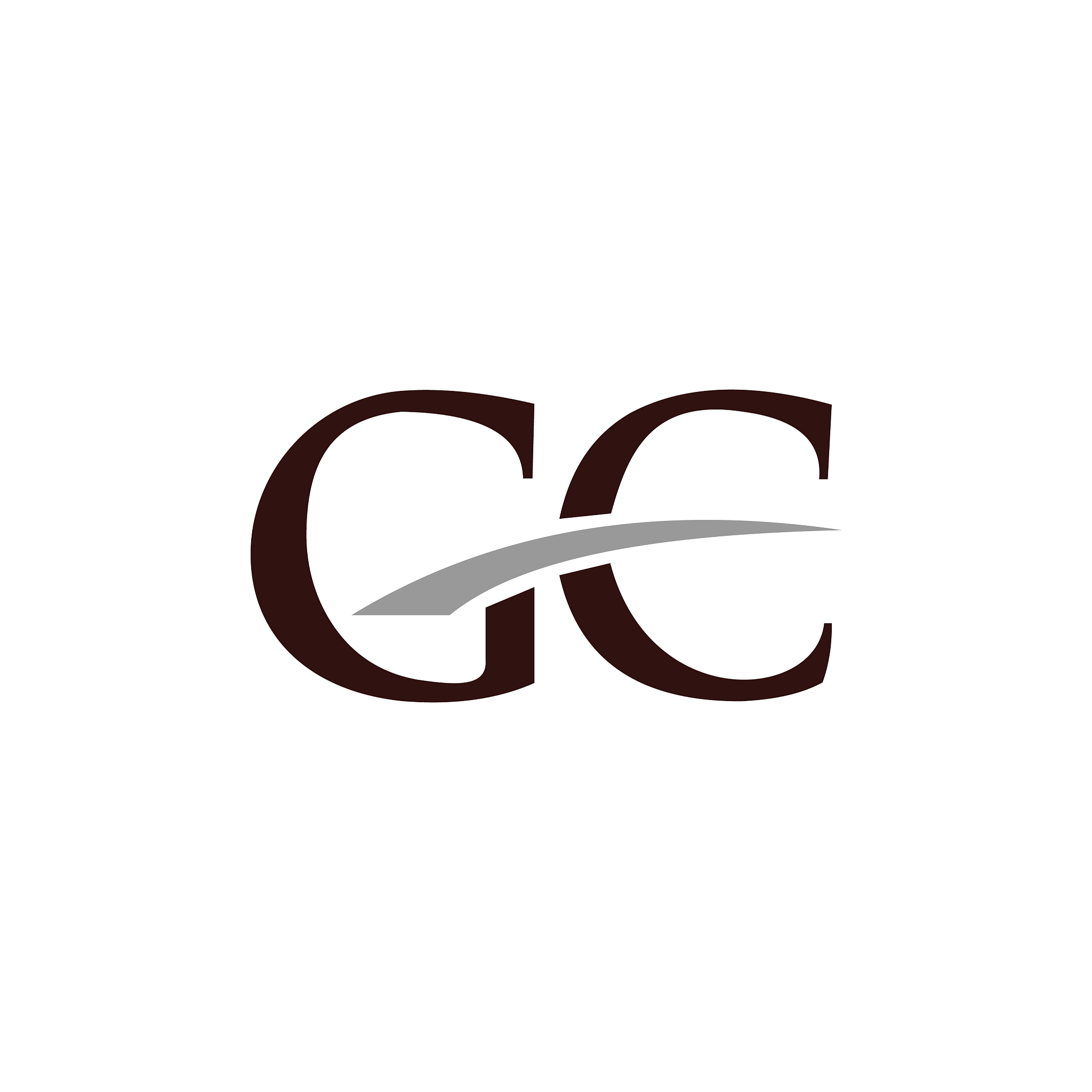 initial letter gc or cg logo design template