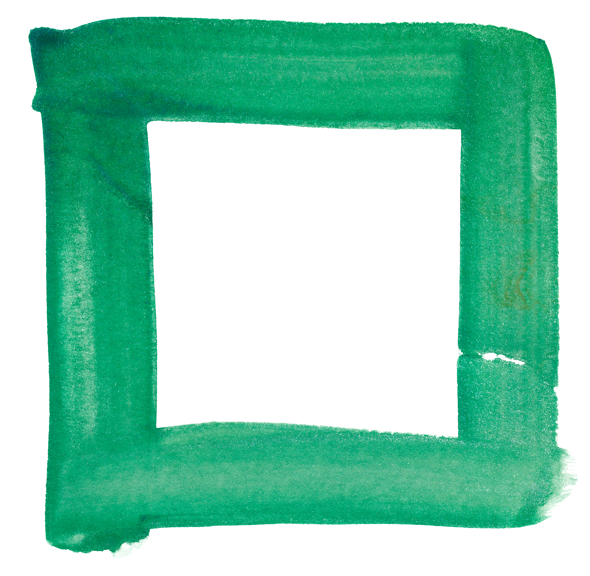 watercolor rectangle green