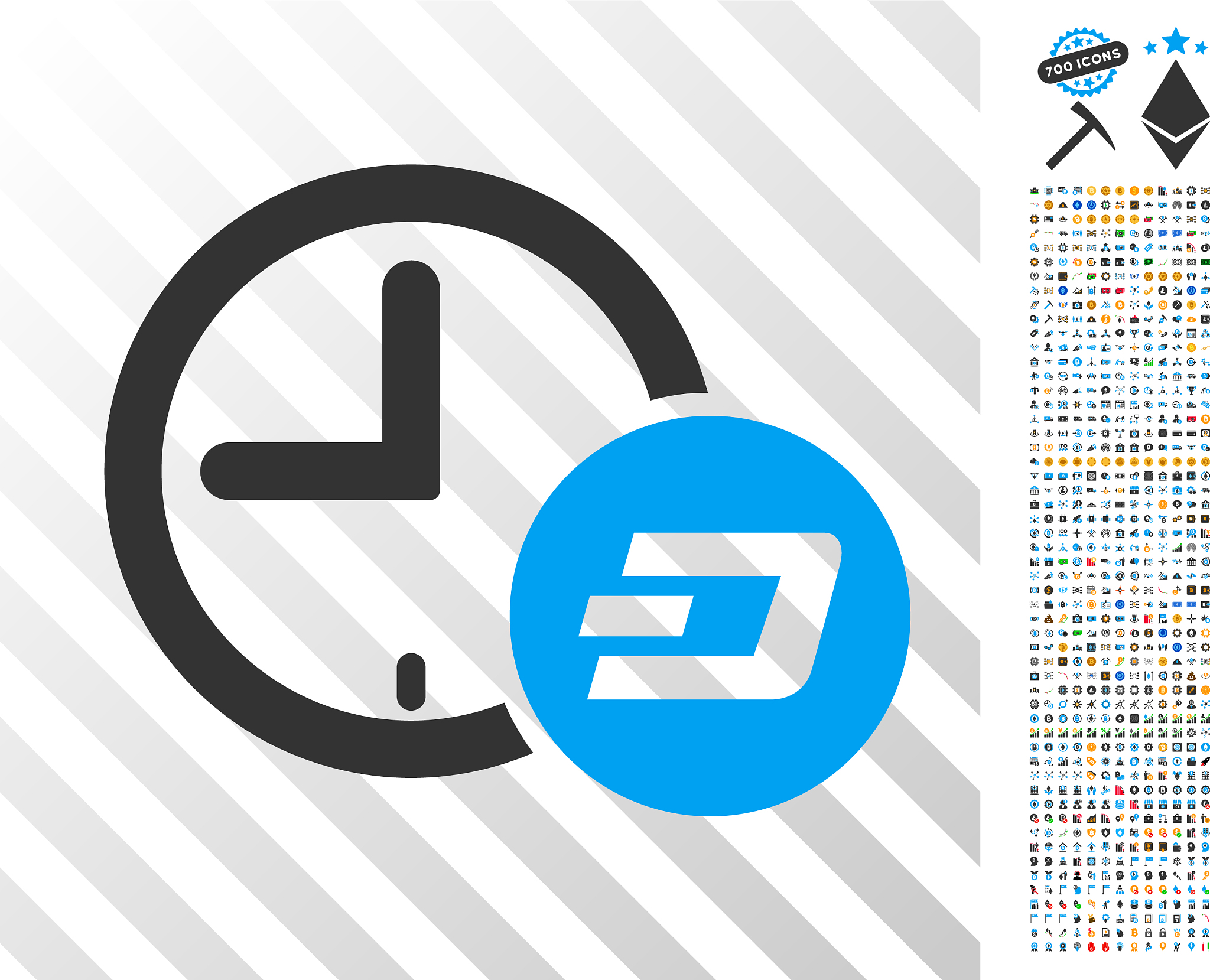 dash credit time flat icon with bonus
