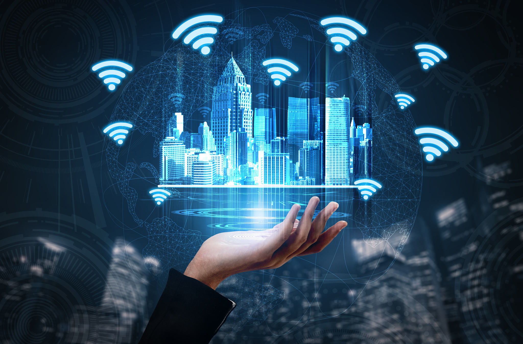 social media and people network technology concept