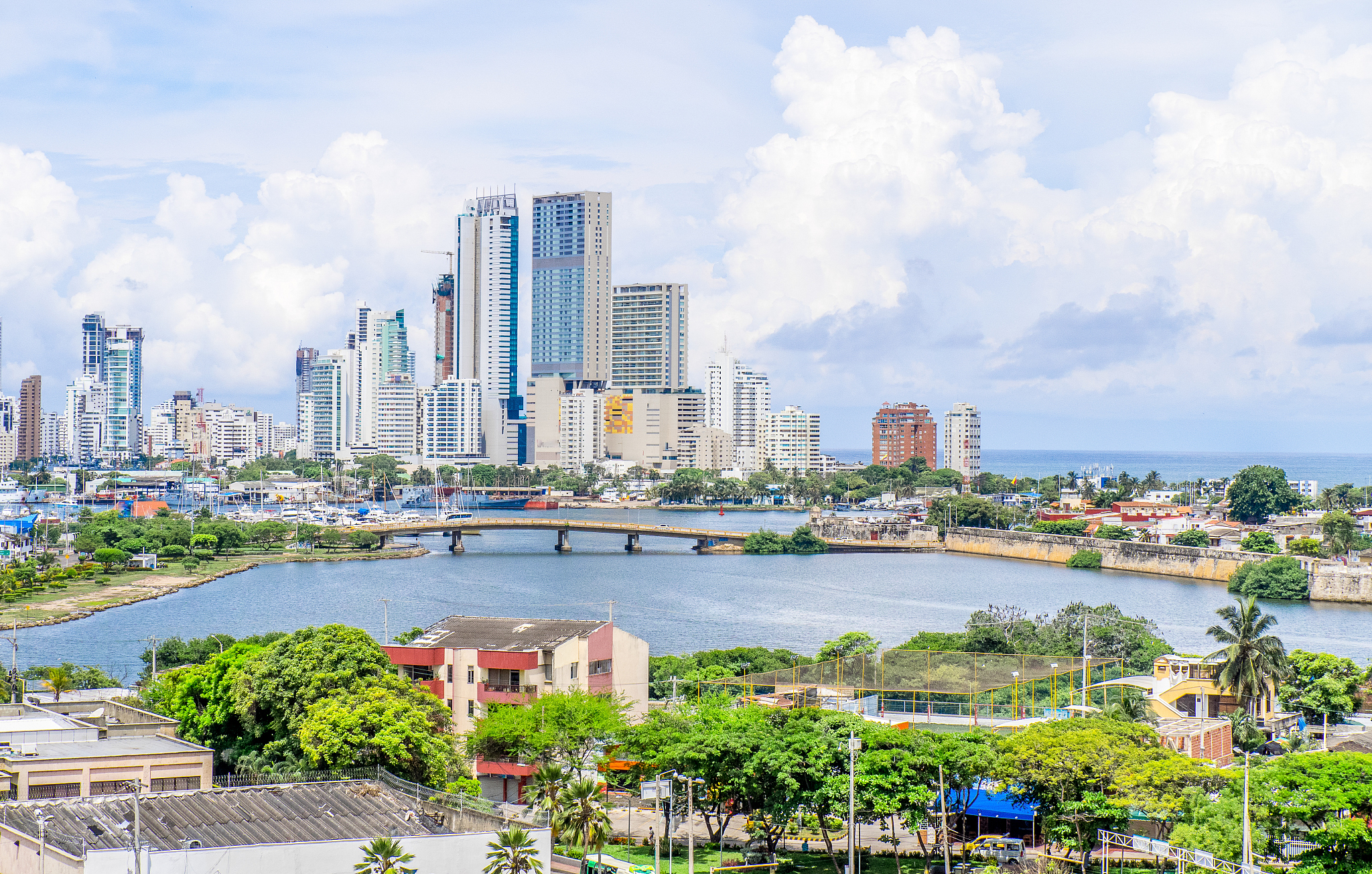 skyline of cartagena, colombia