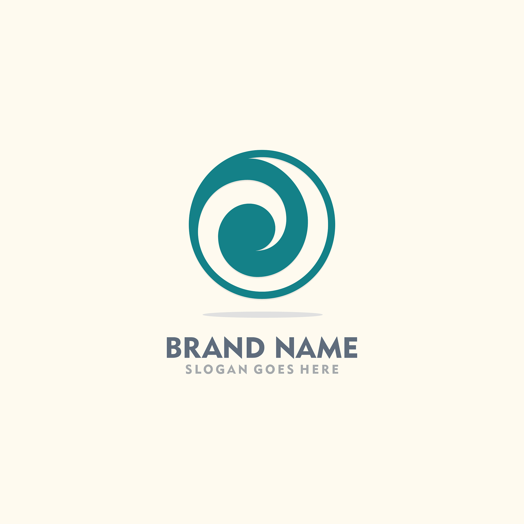 round abstract curve company logo