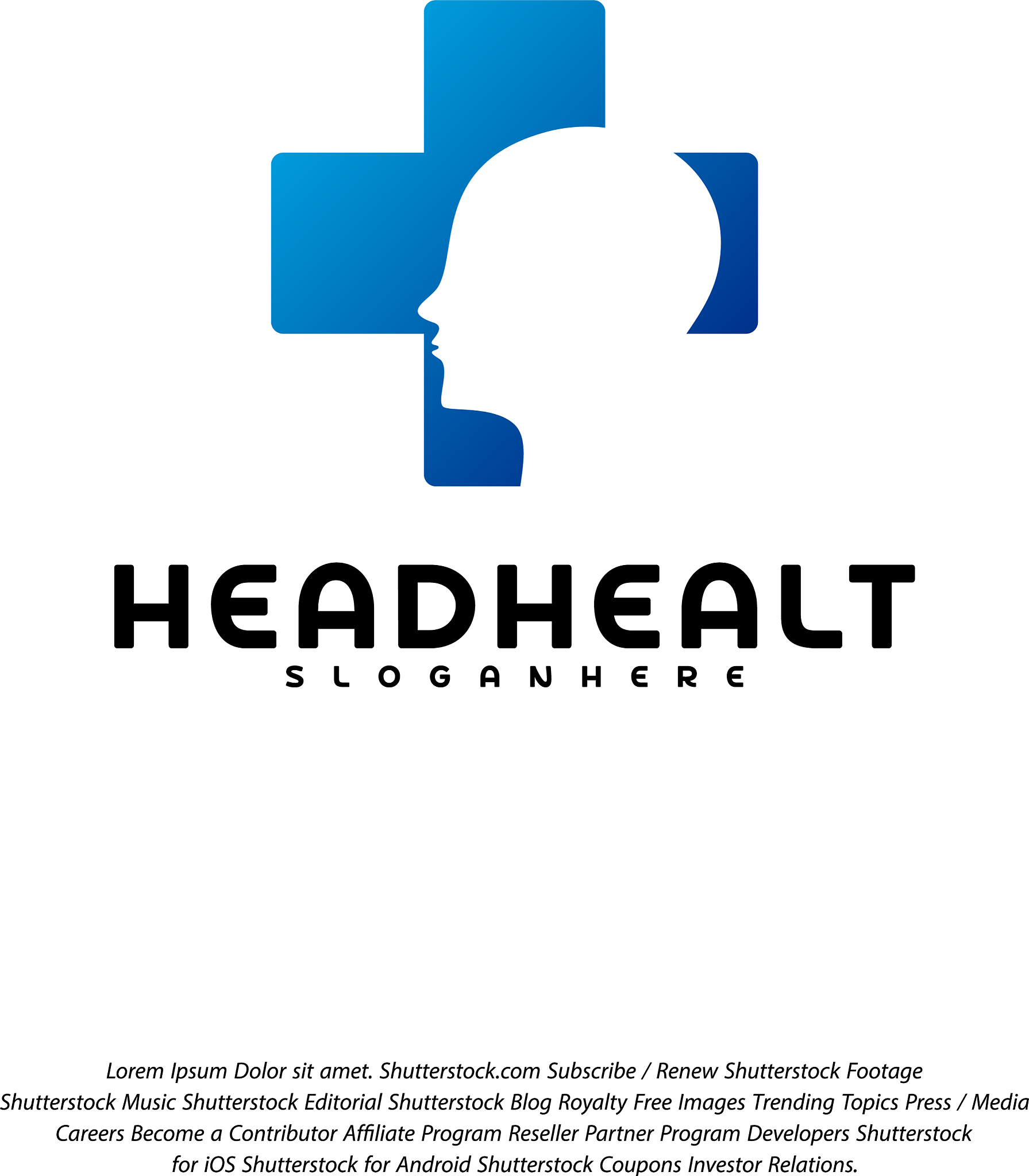 head health logo template head intelligence logo