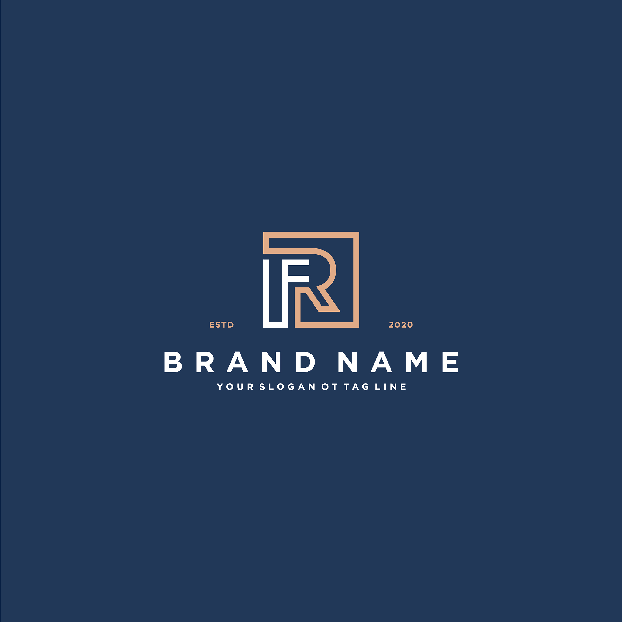 letter fr logo design