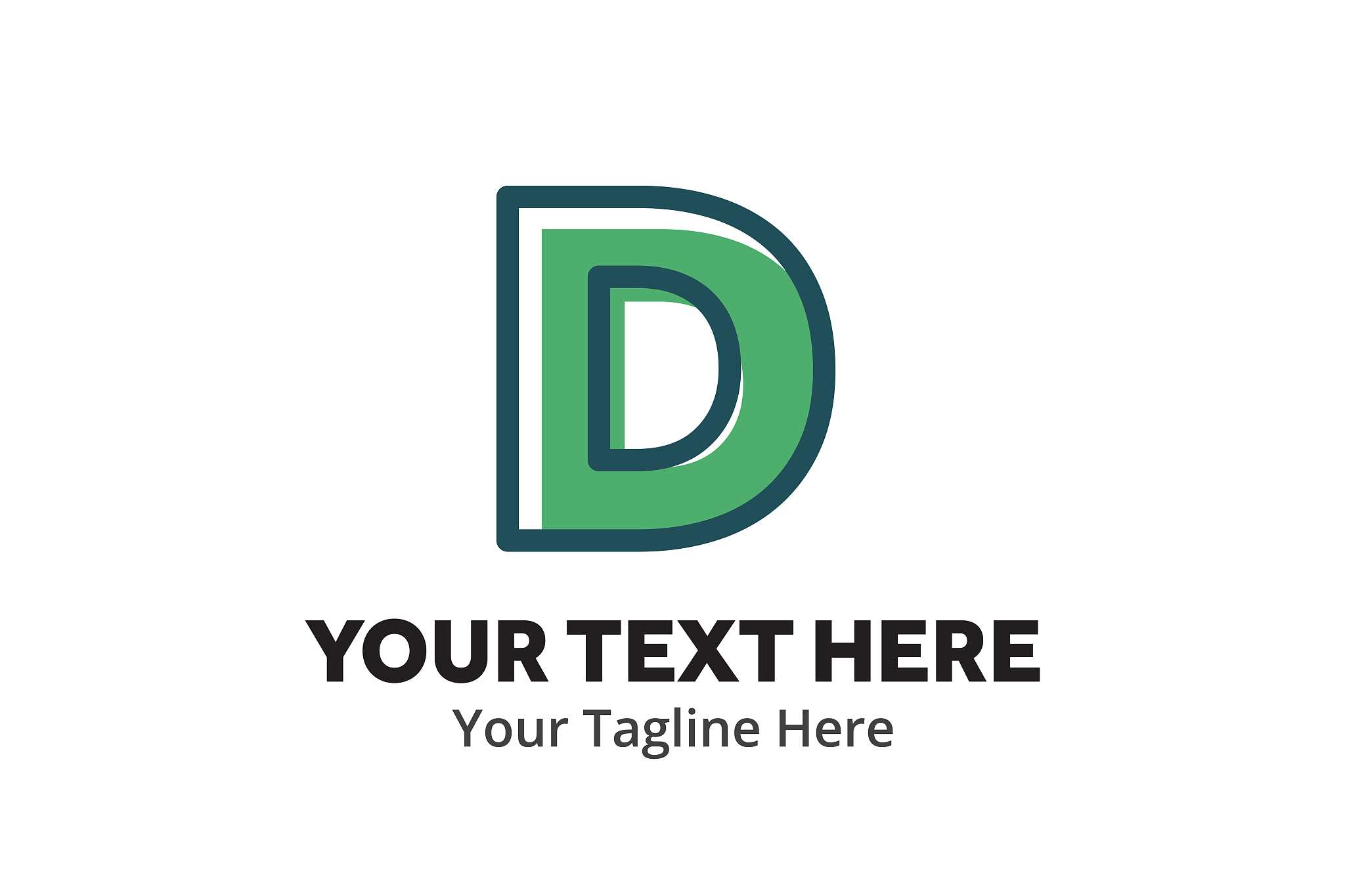 alphabetical logo creative design in cartoon style with color