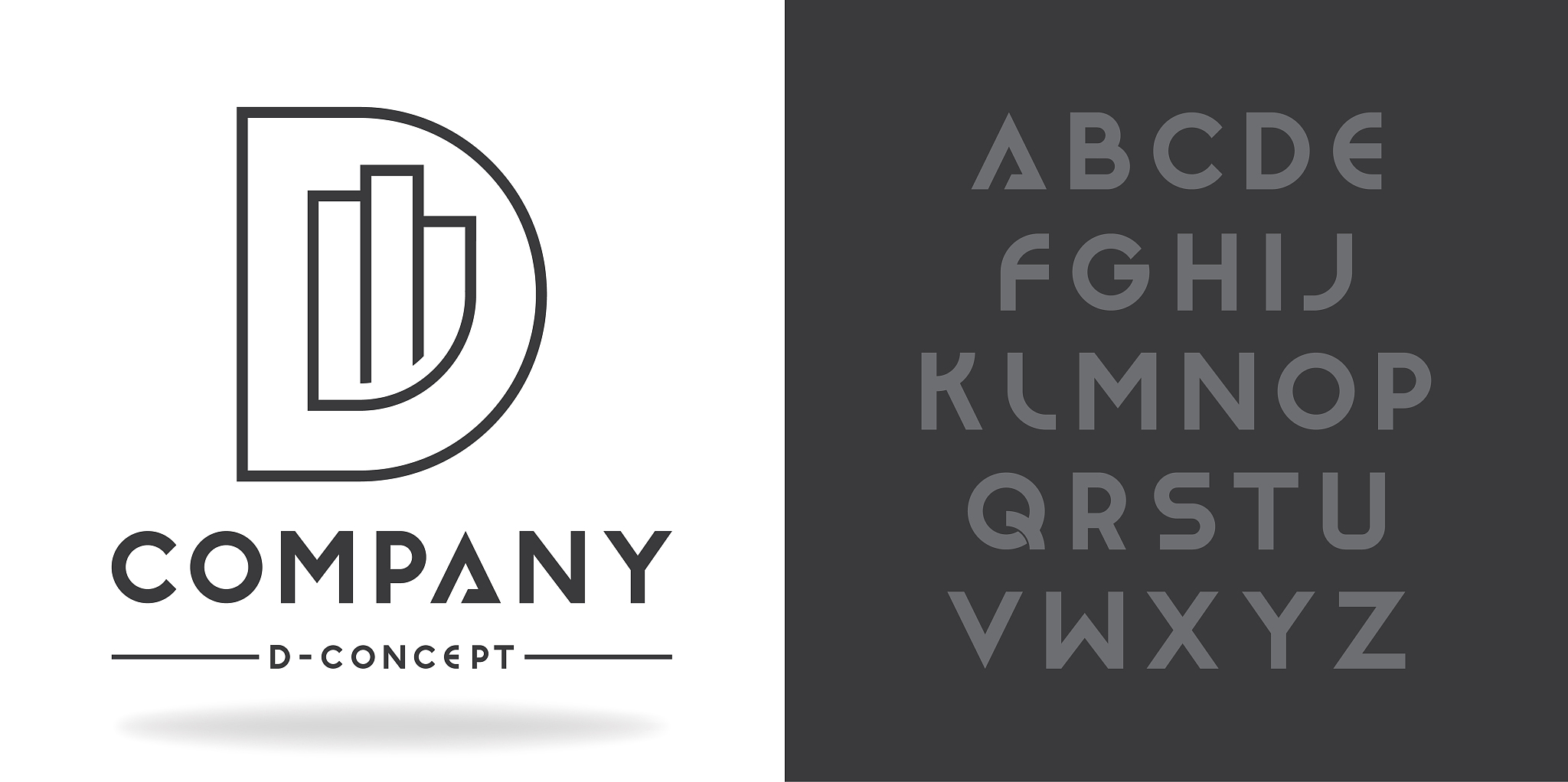 real estate, business logo template. font character design and f