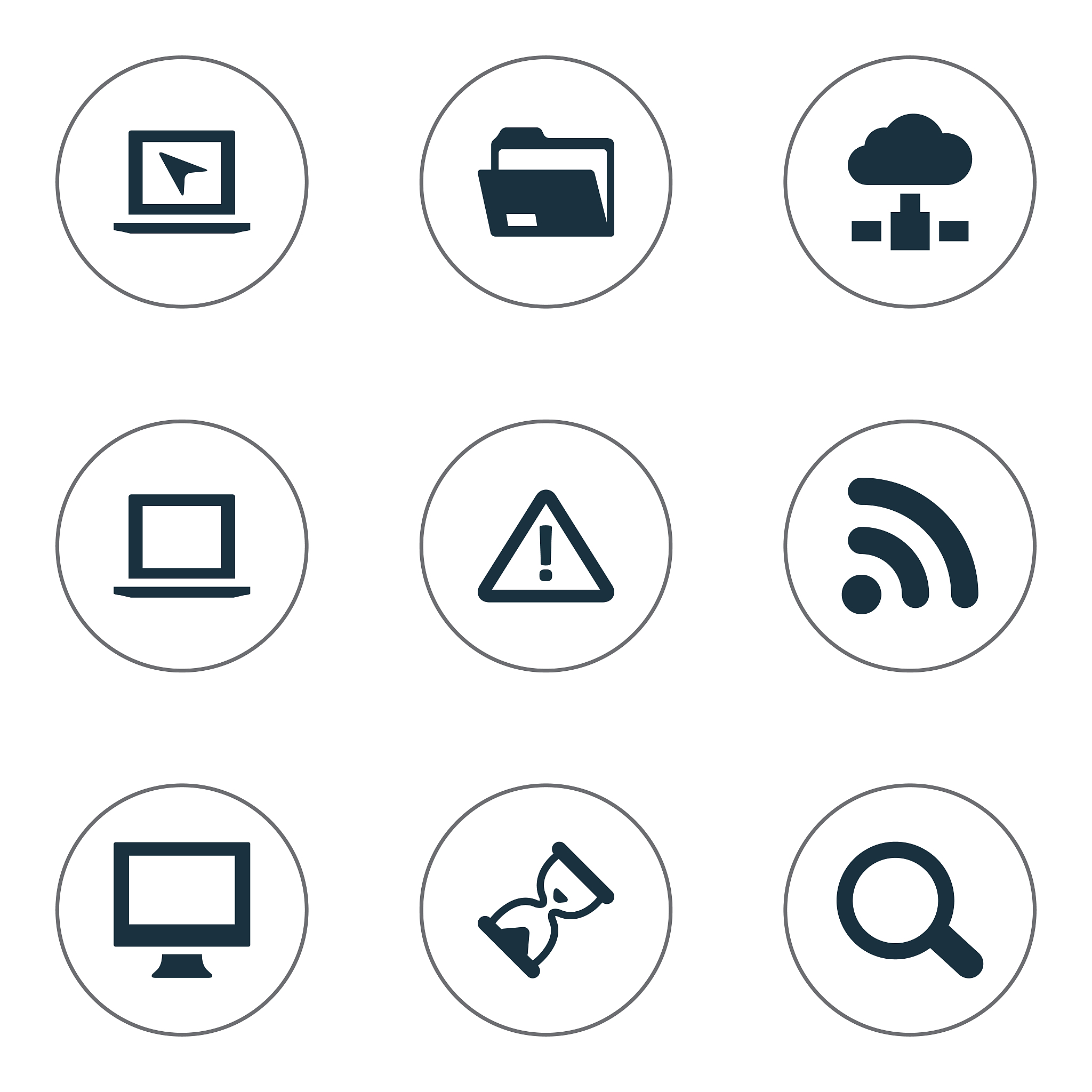 set of simple notebook icons