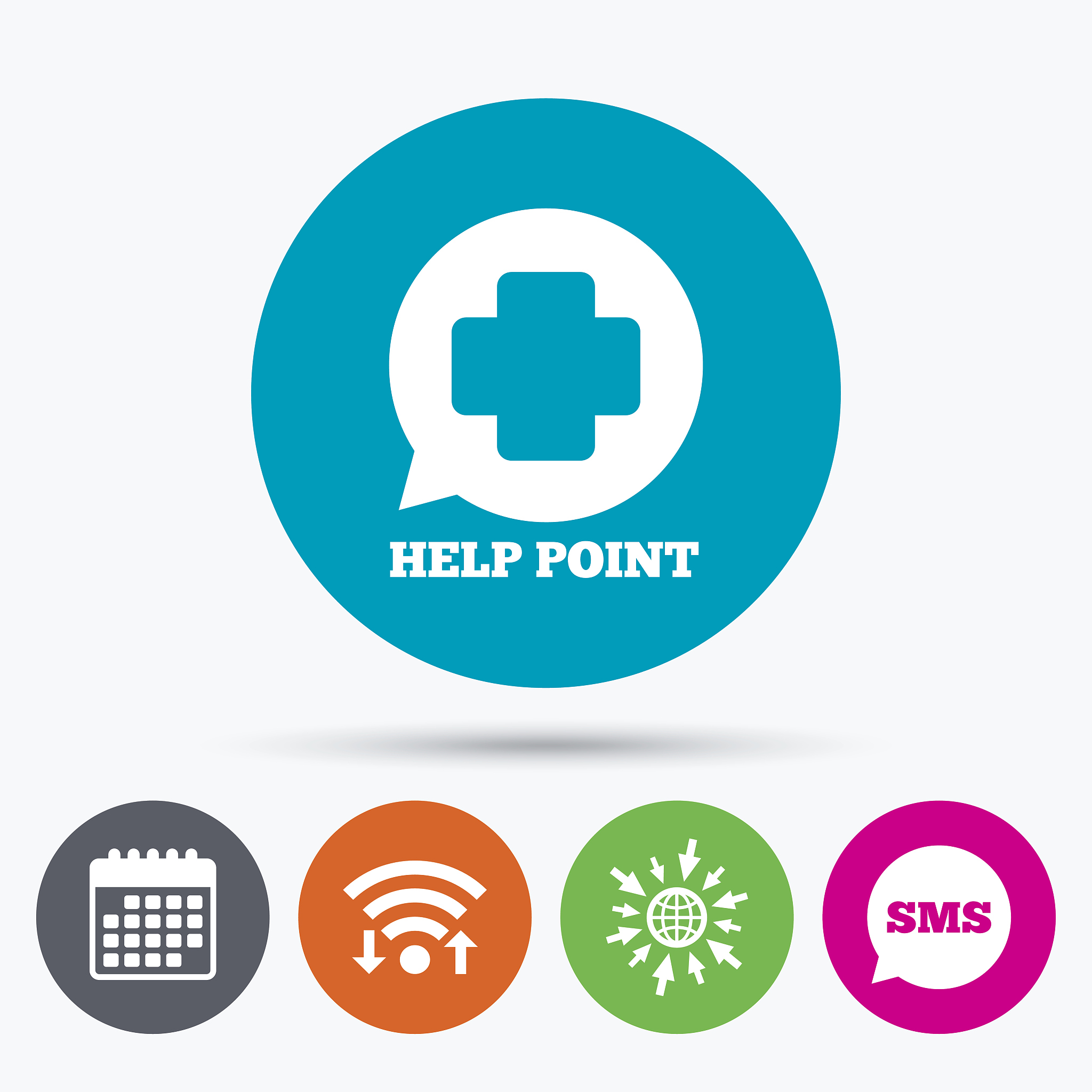 help point sign icon. medical cross symbol.