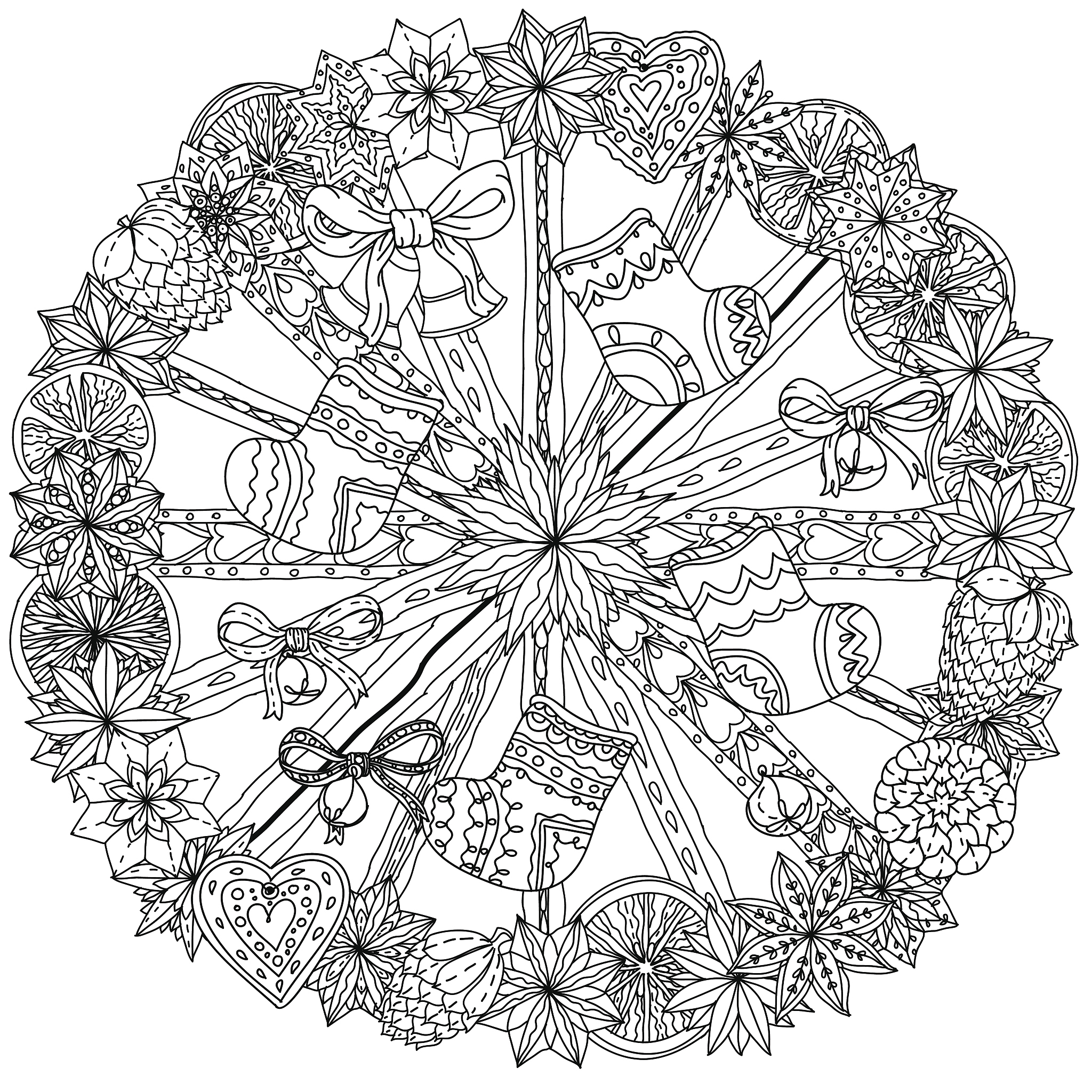 circle christmas  ornamen