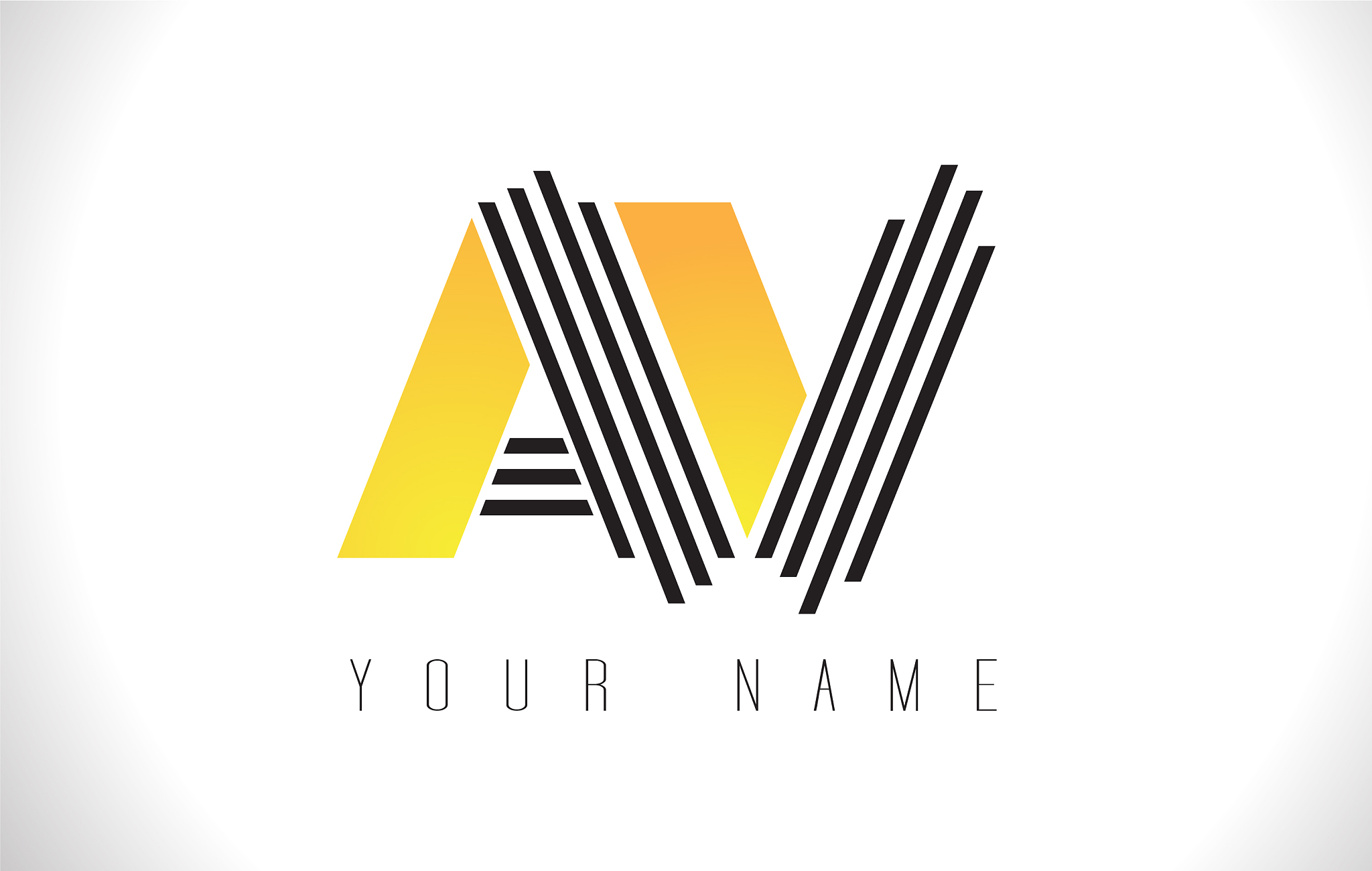 av black lines letter logo creative line letters