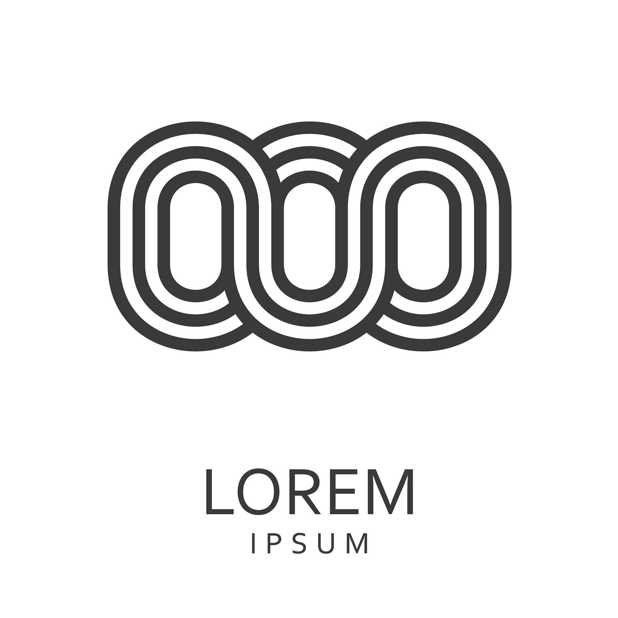 black abstract logo