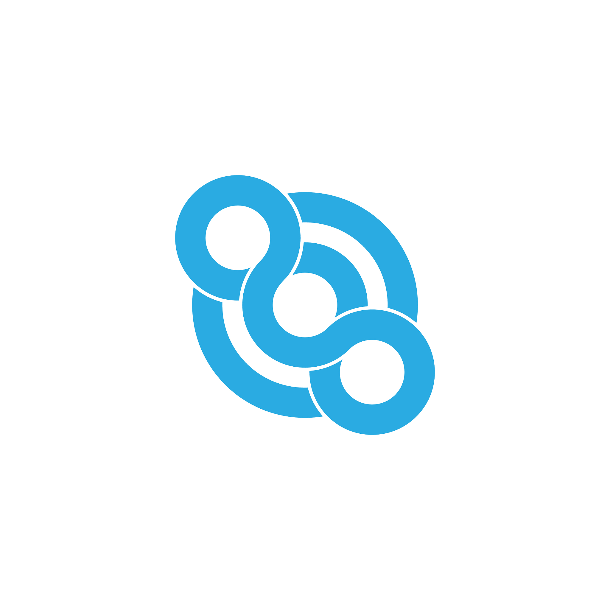 abstract linked helix infinity design logo