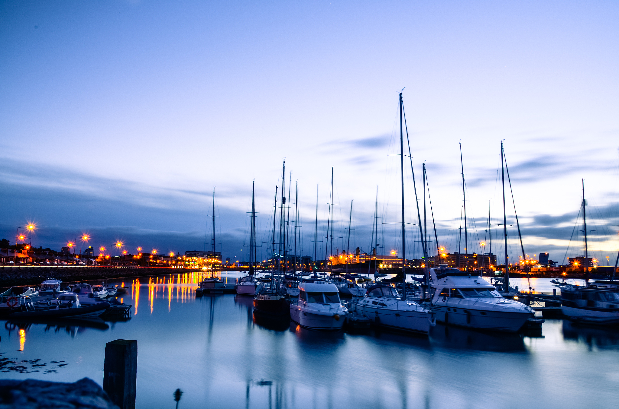 marina at dawn