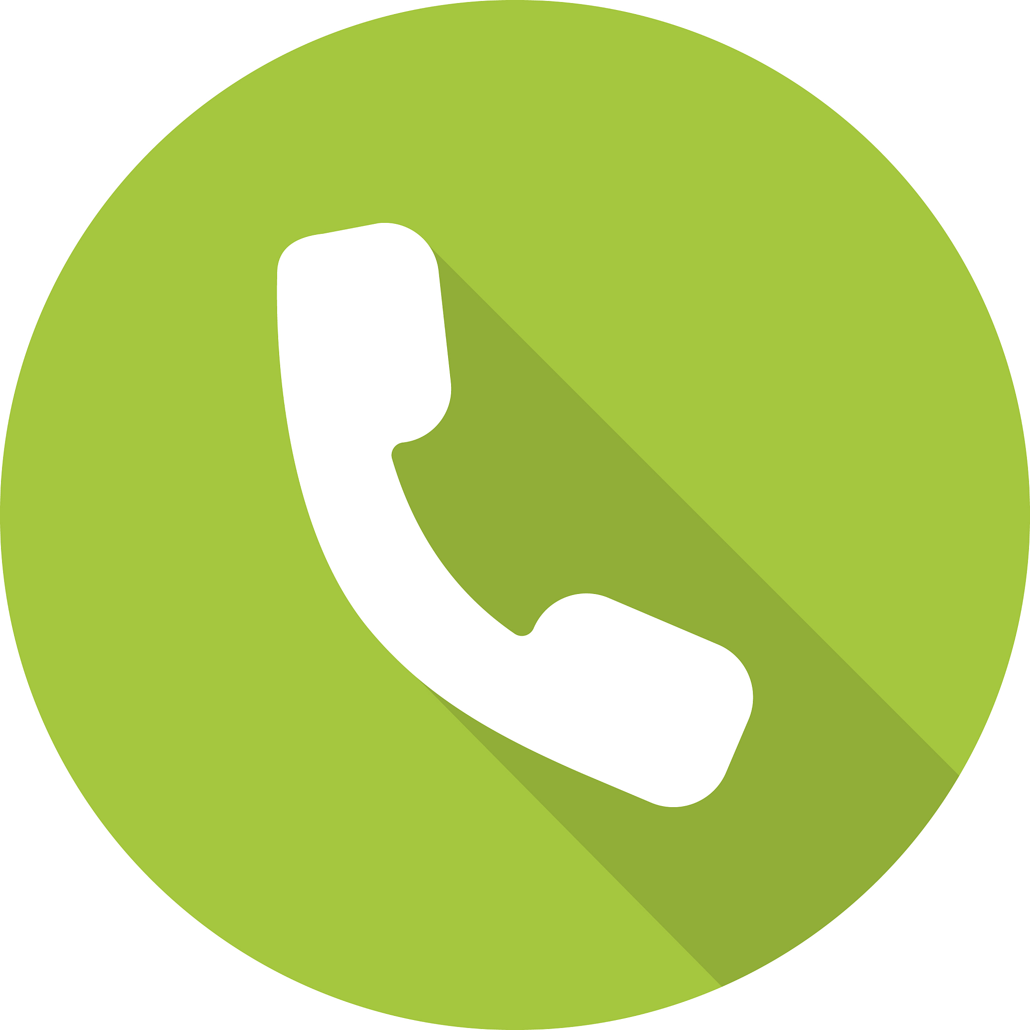 handset flat design long shadow glyph icon