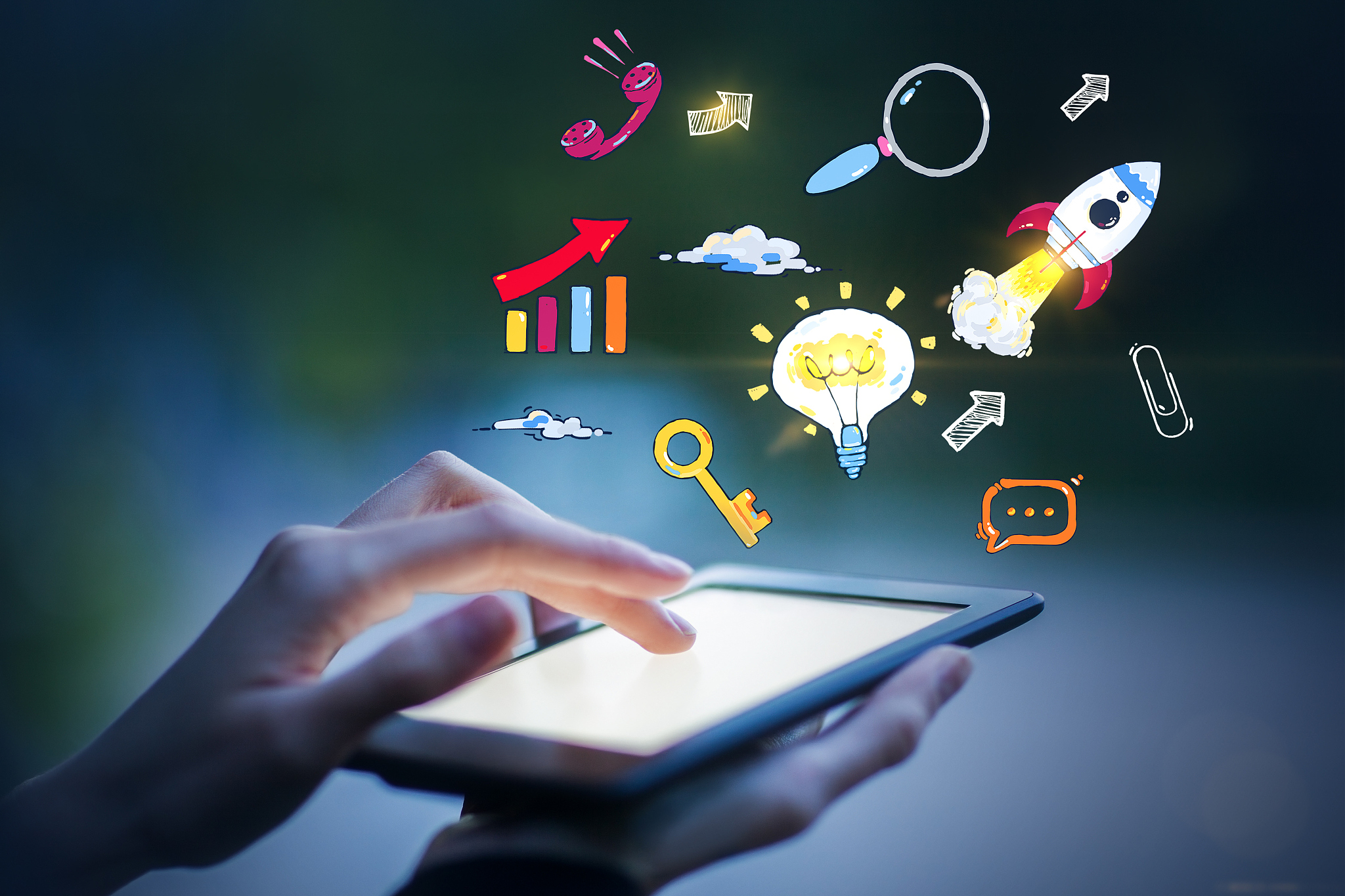 communication and start up concept