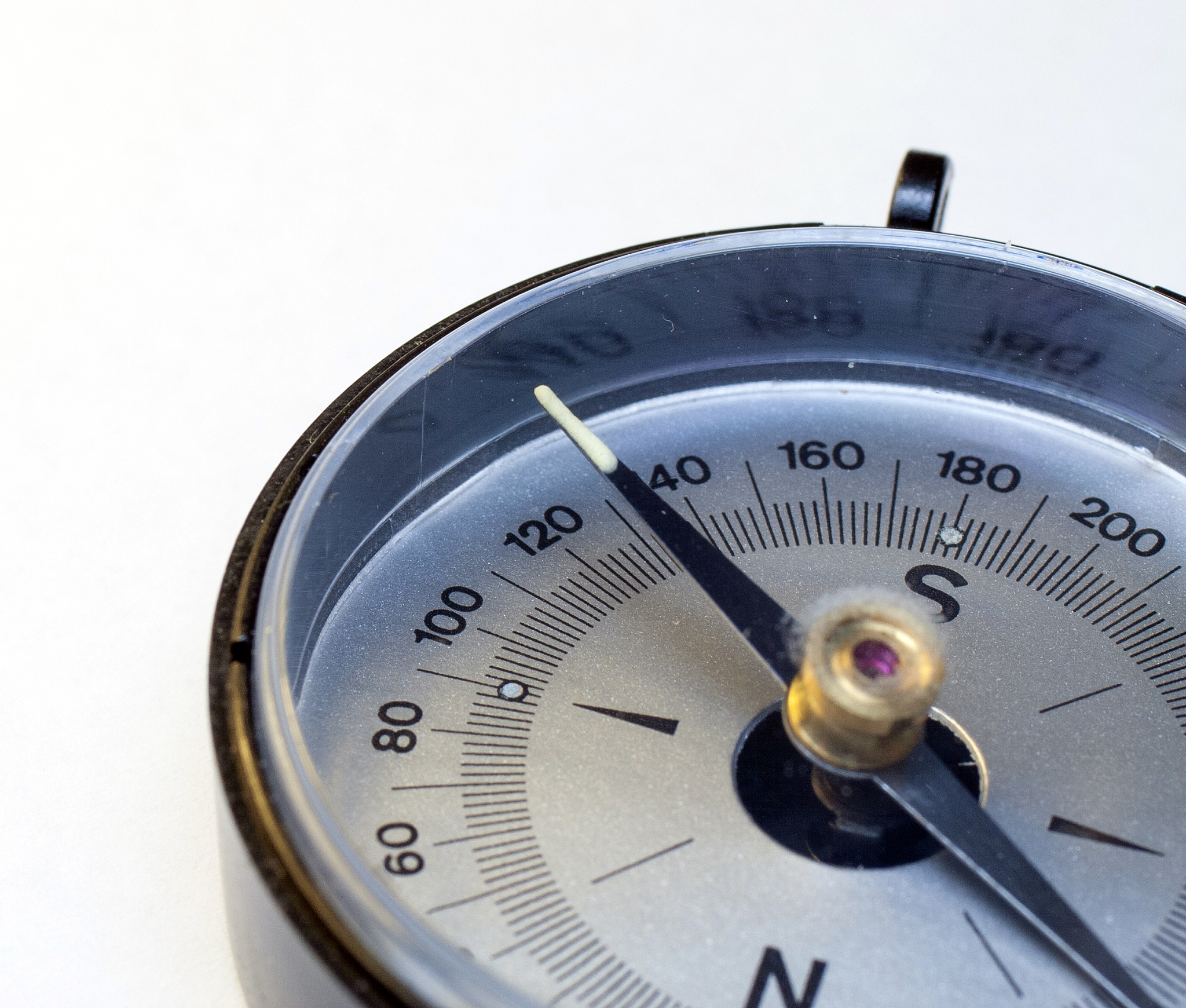 compass on white background