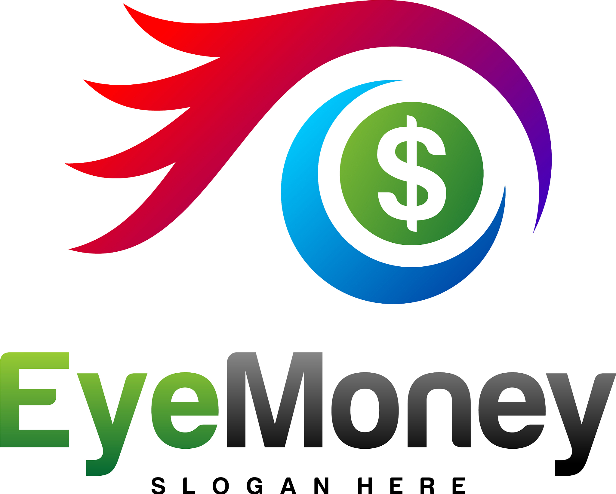 money eye logo design concept eye money logo