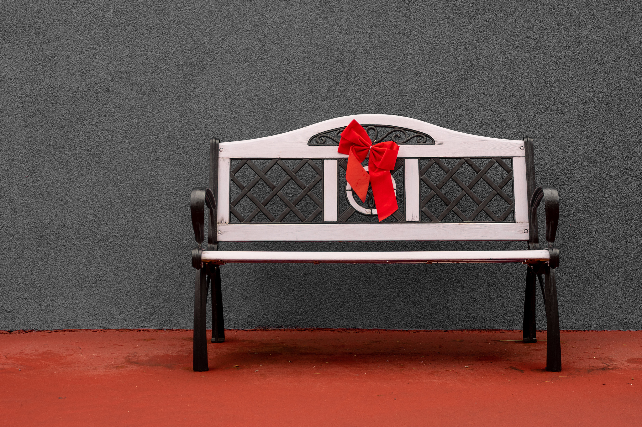 bench along wall