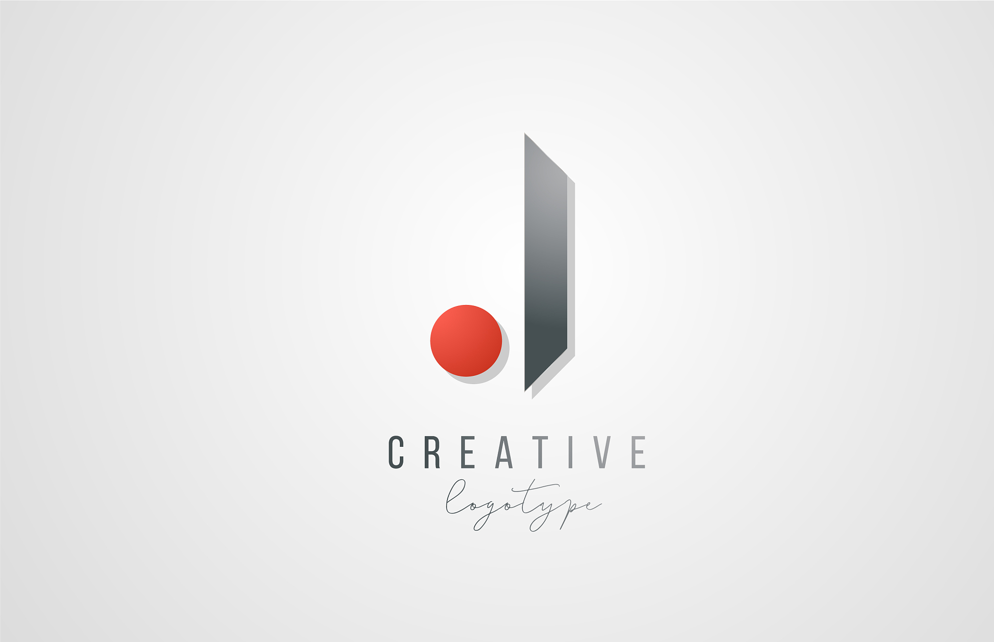 letter i logo alphabet icon design template