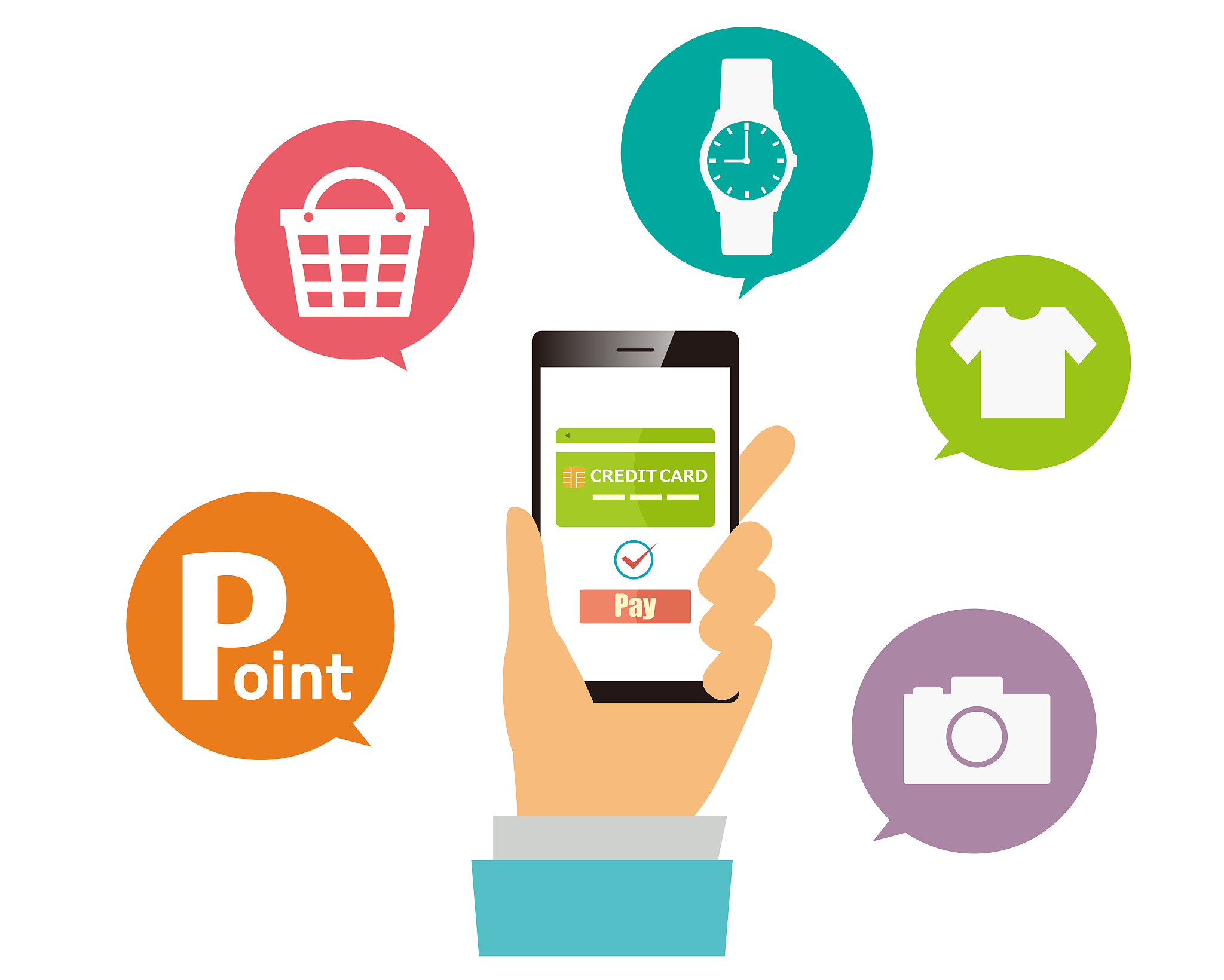 online payment. smartphone. vector illustration . electronic pay