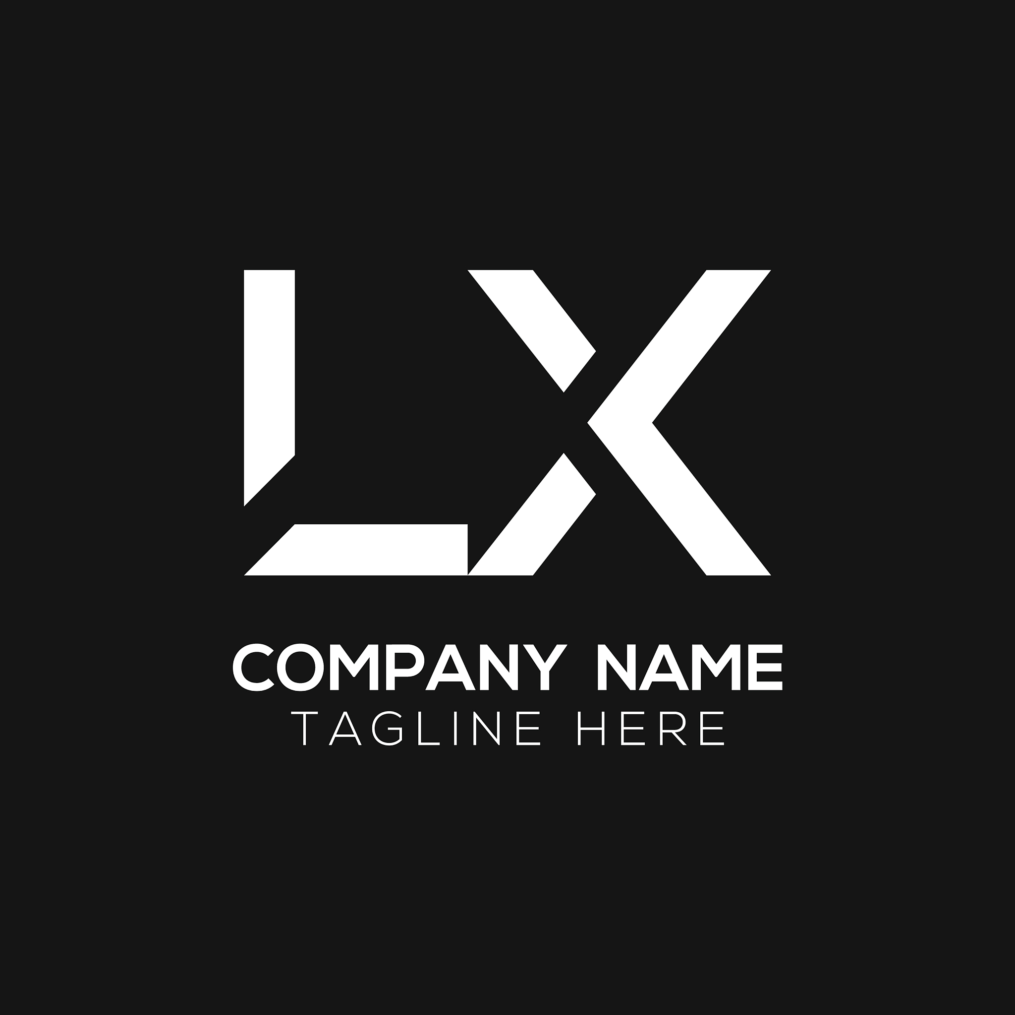 initial lx letter business logo design template