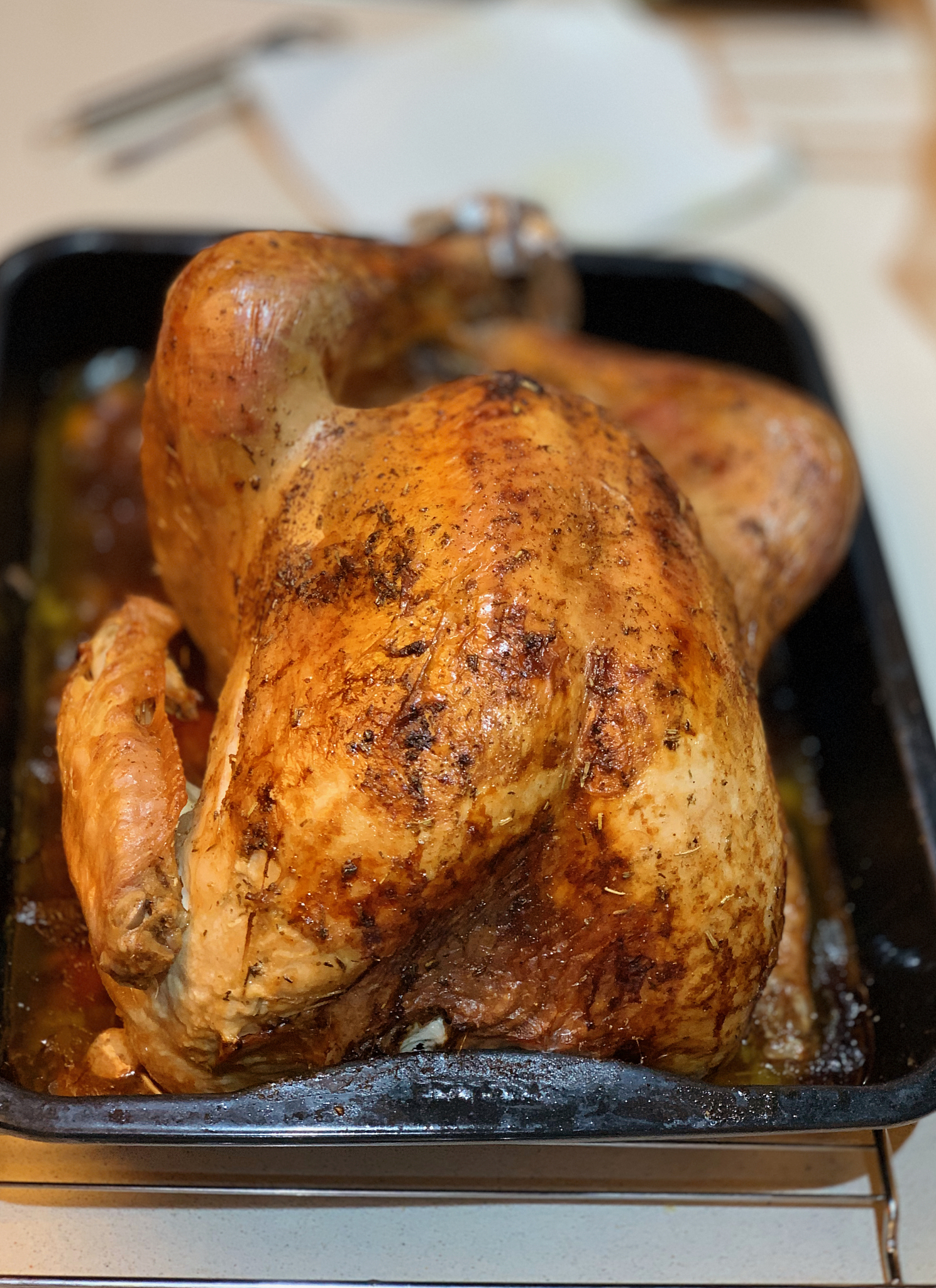 cooking a turkey for thanksgiving dinner