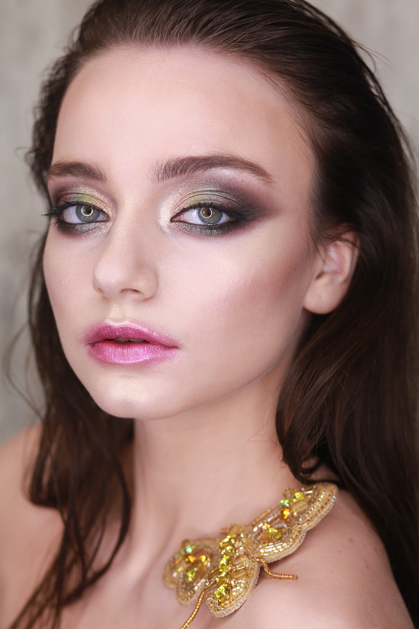 close-up portrait of beautiful woman