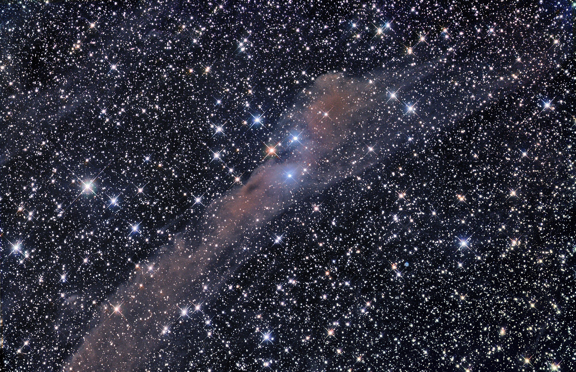 low angle view of star field against star field