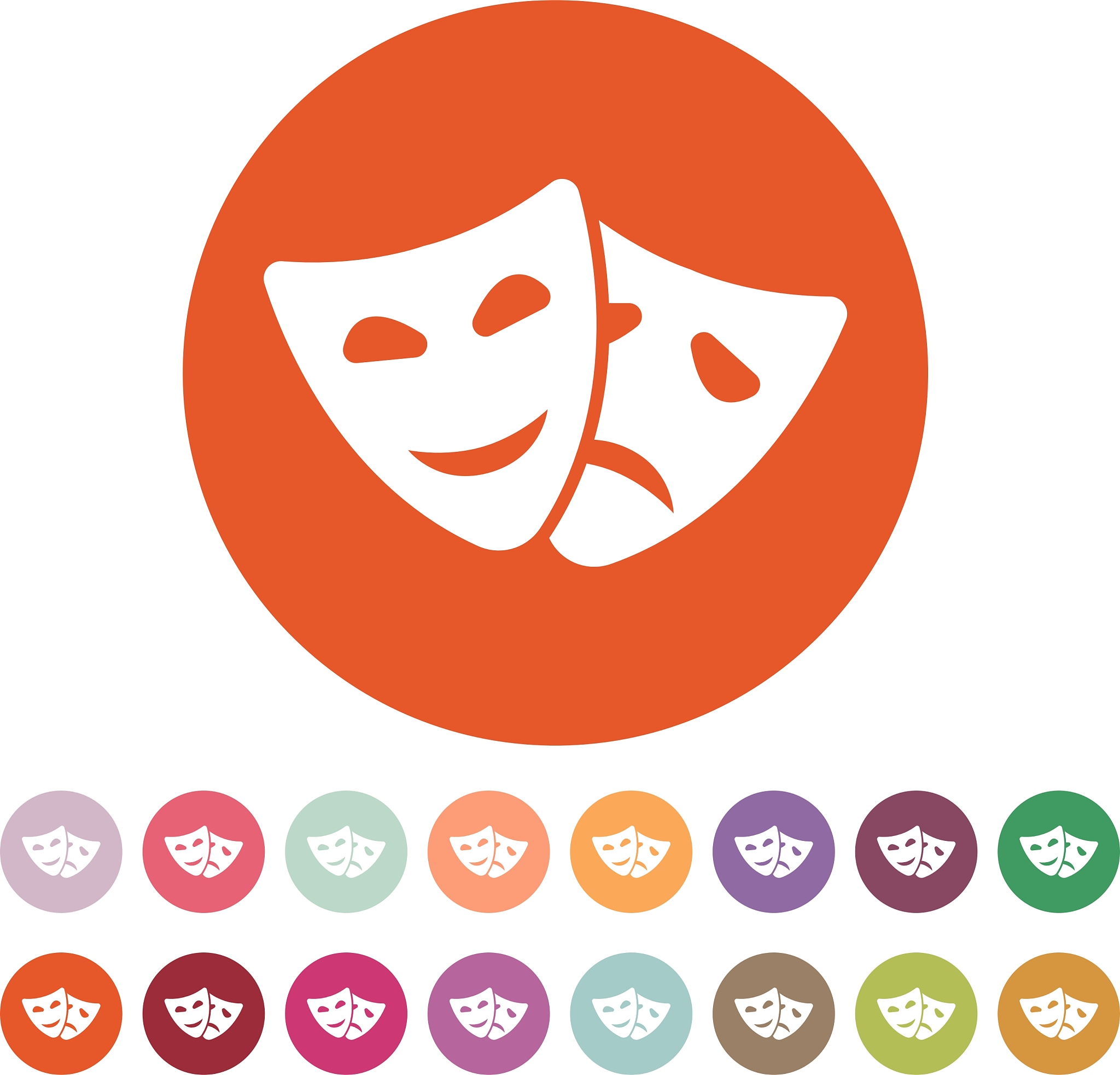 the theater and mask icon drama comedy tragedy