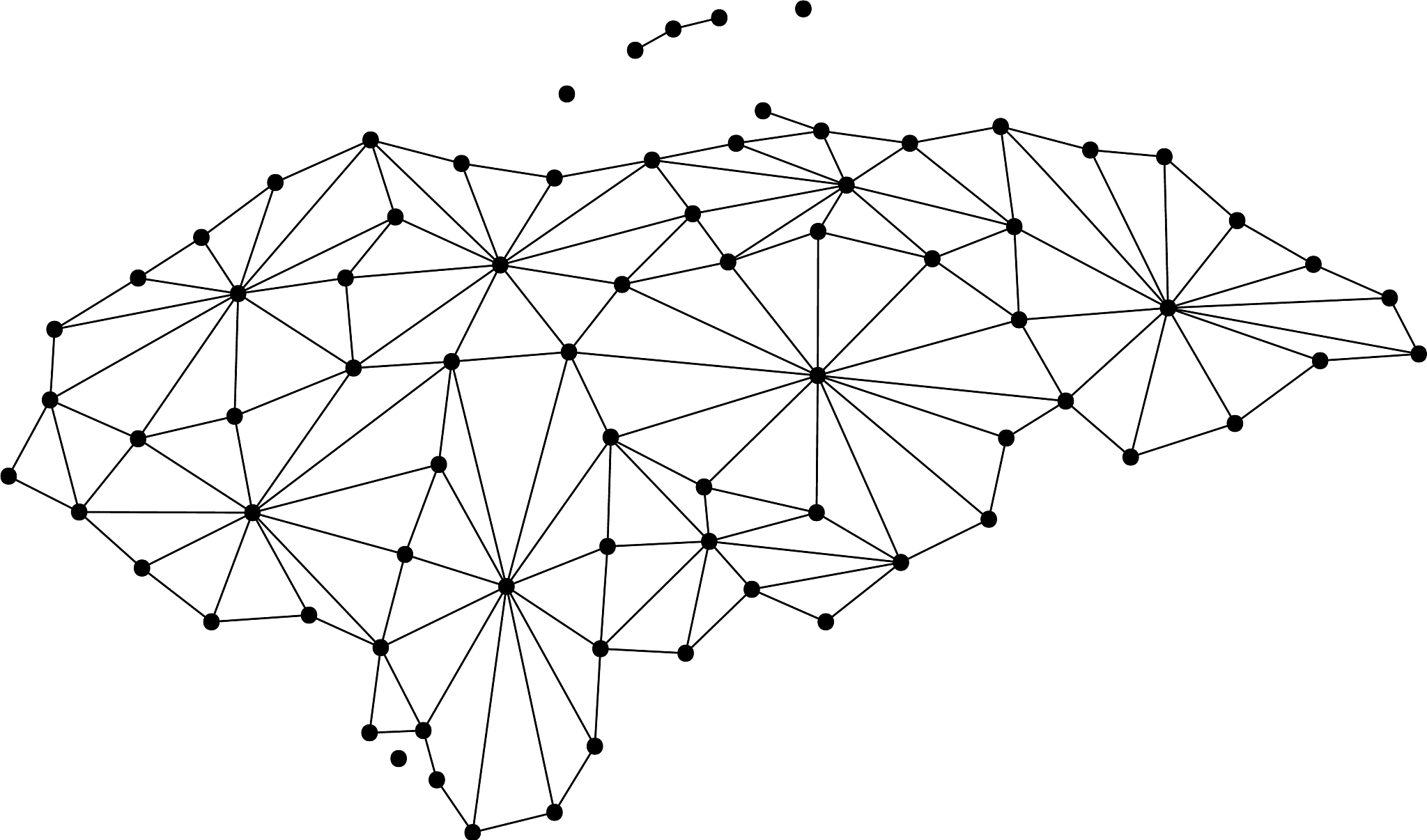 honduras map of polygonal mosaic lines network