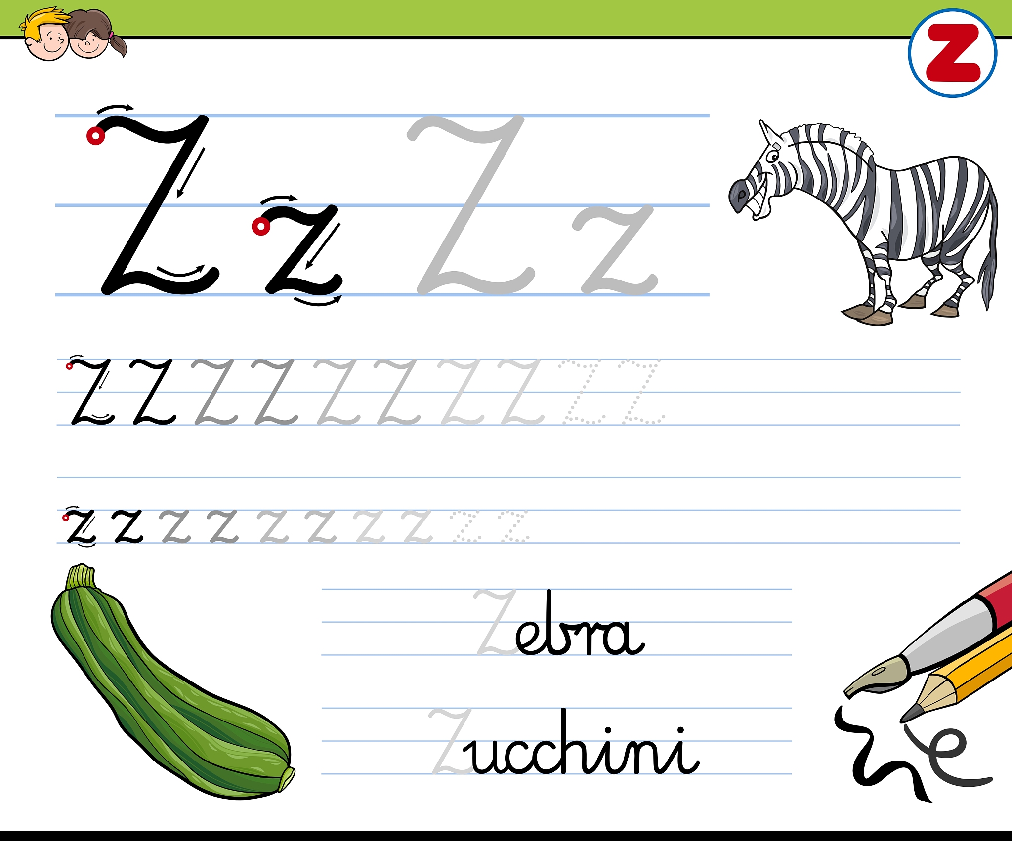 Elementary school students English alphabet handwriting copybook___________ ___________ _____________ ____________ ____________ _______________________ ___________ _____________ ____________
