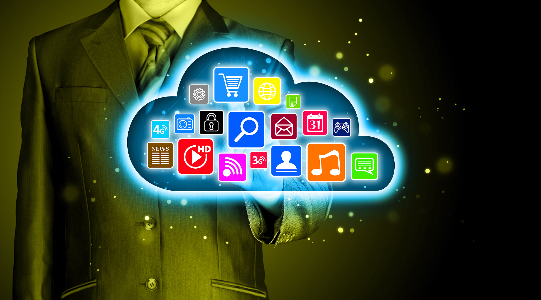 cloud computing touchscreen interface