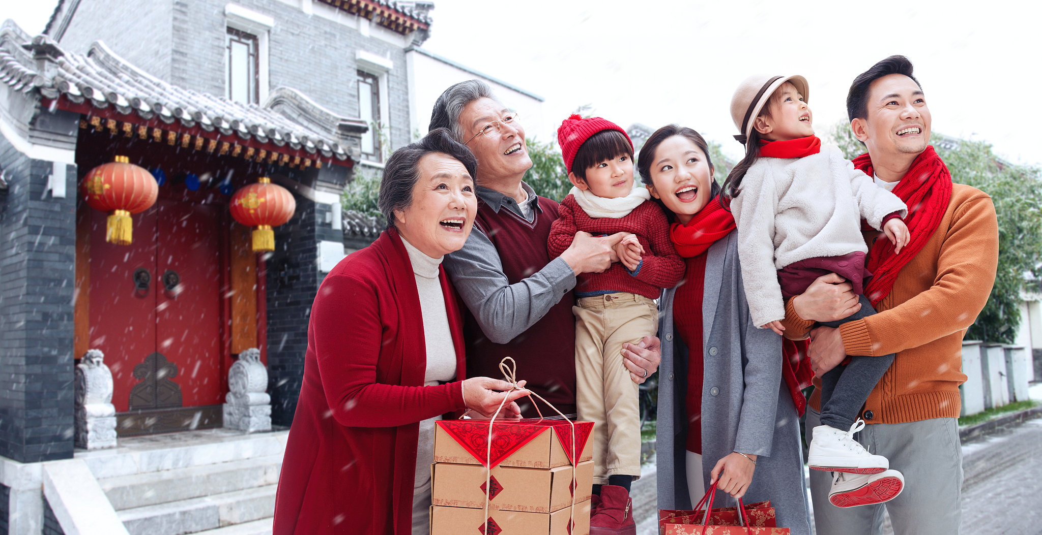 帮助我给远在美国的奶奶发送一份新春祝福