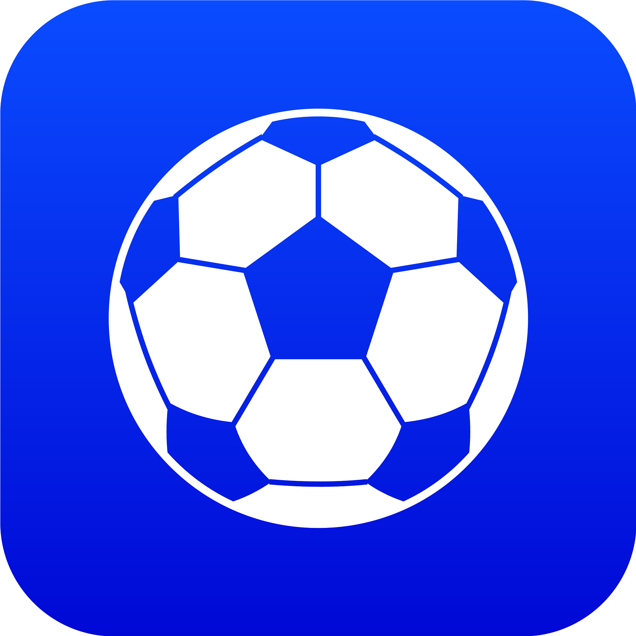 football soccer ball icon digital blue
