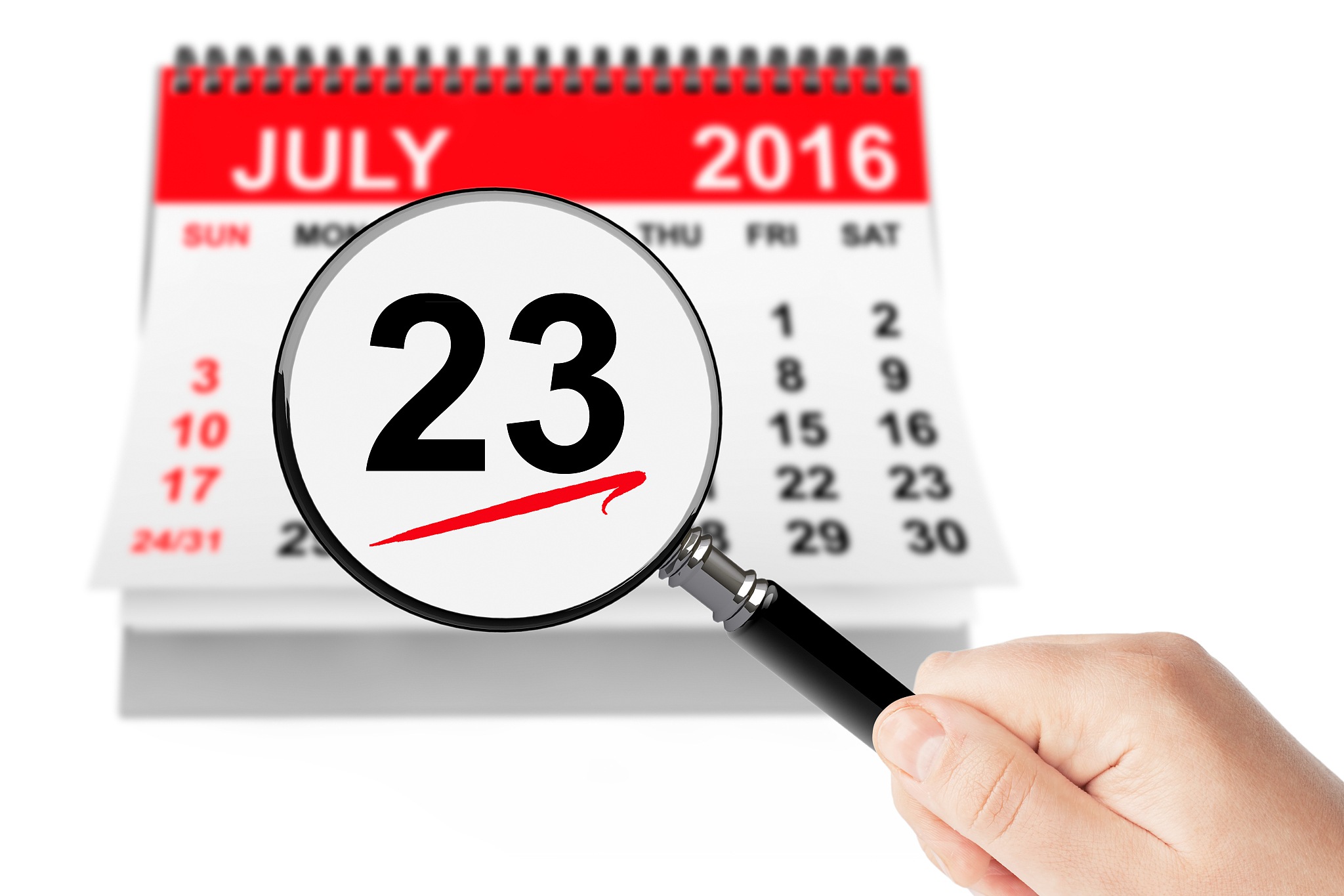 national hot dog day concept. 23 july 2016 calendar