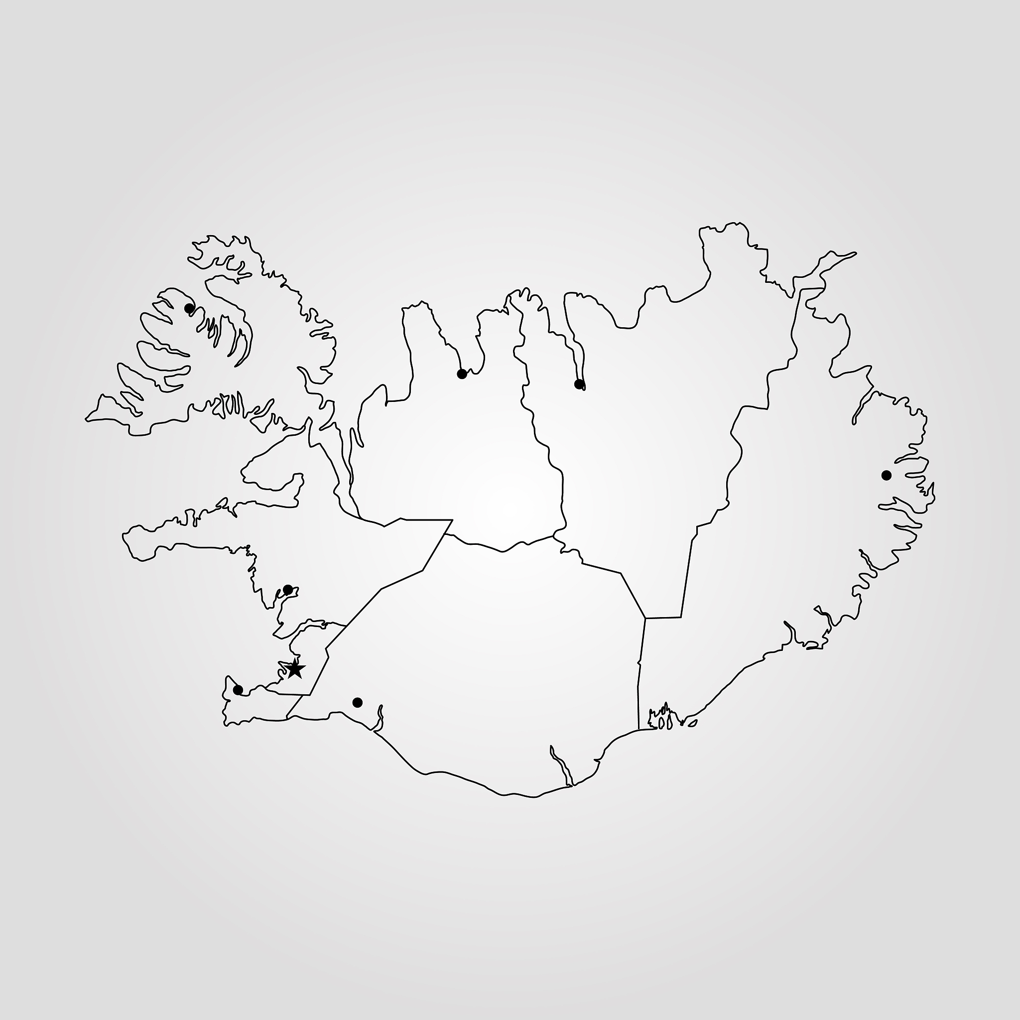 map of iceland