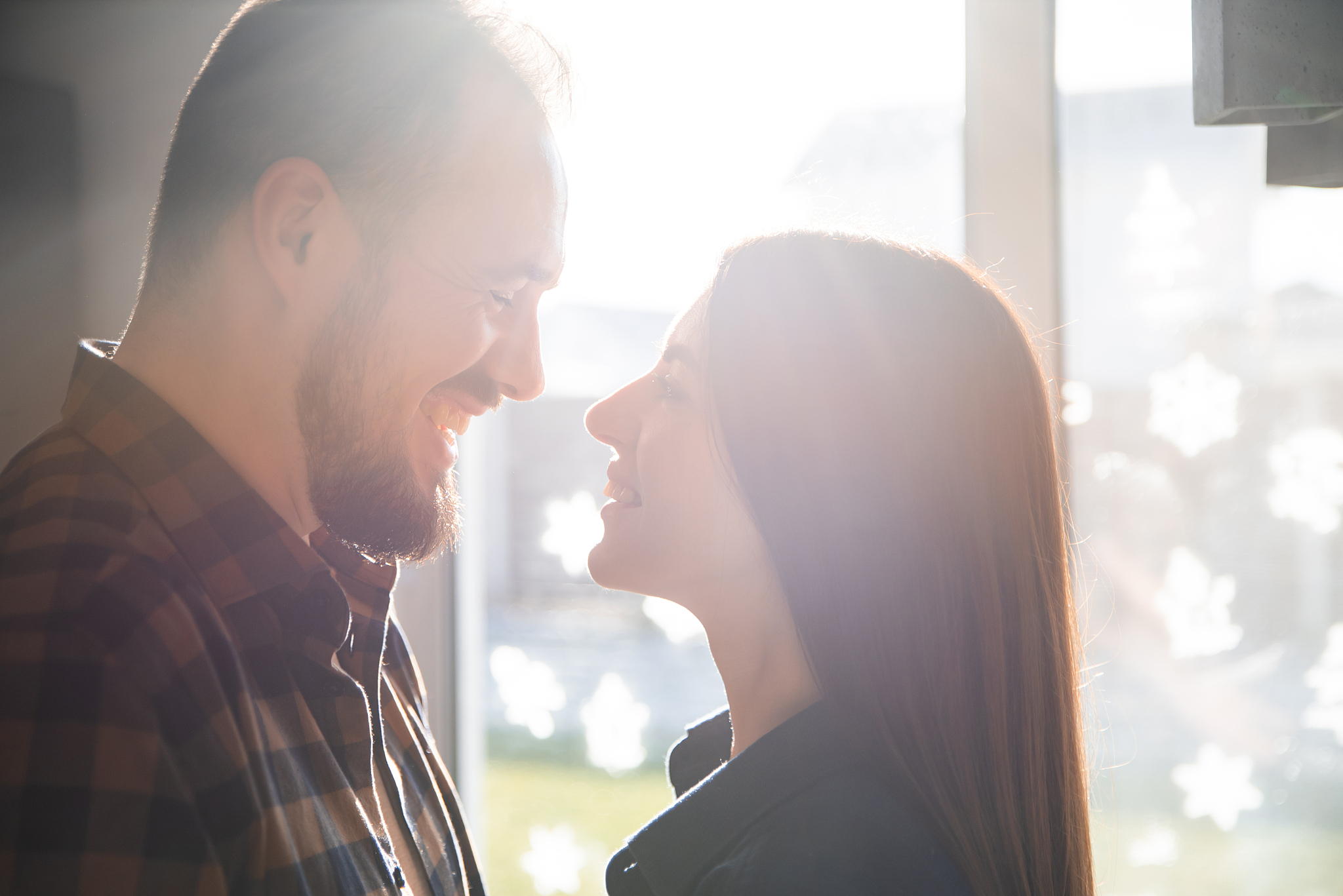 closeup portrait of a guy and a girl