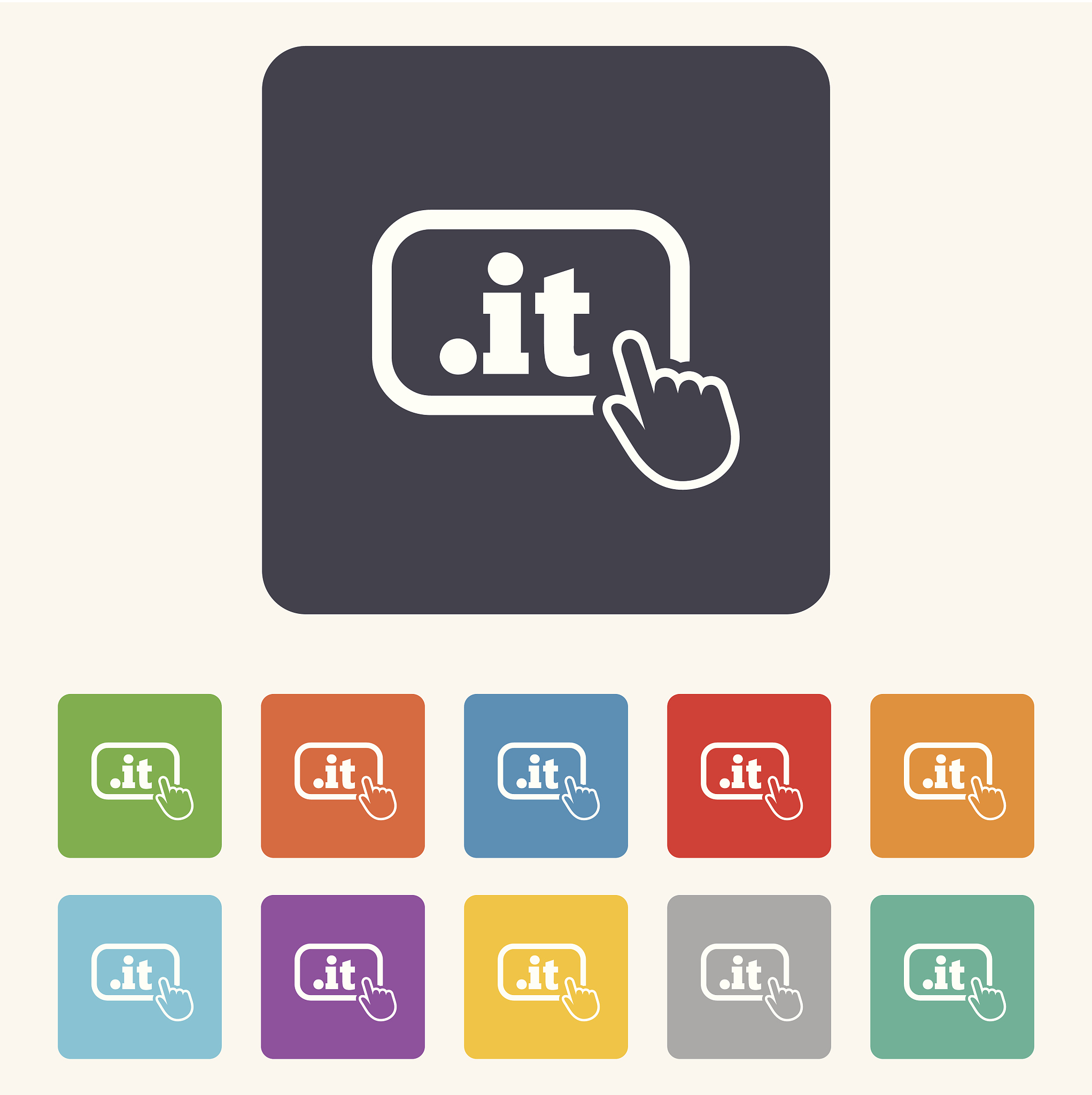 domain it sign icon. top-level internet domain