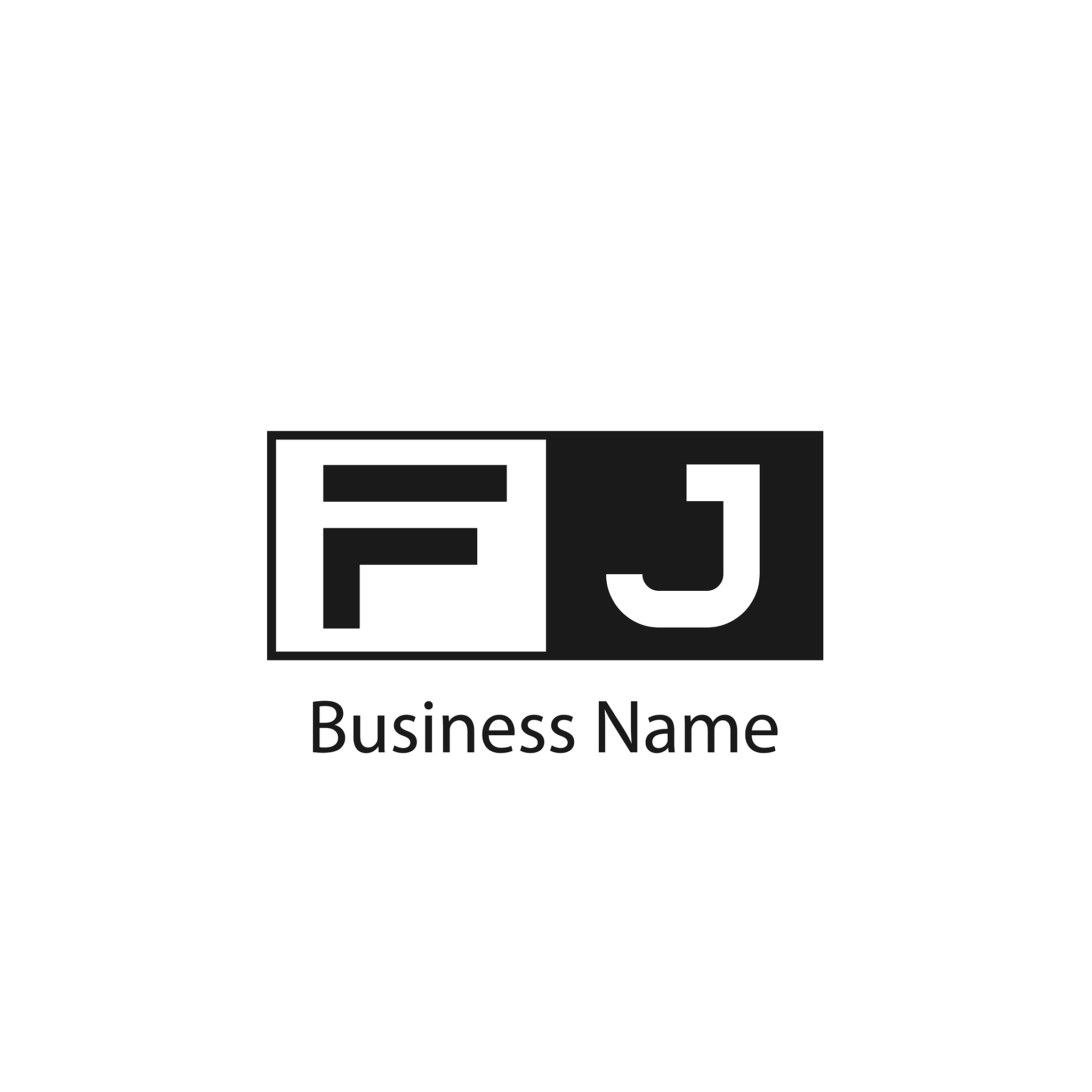 initial letter fj logo template design
