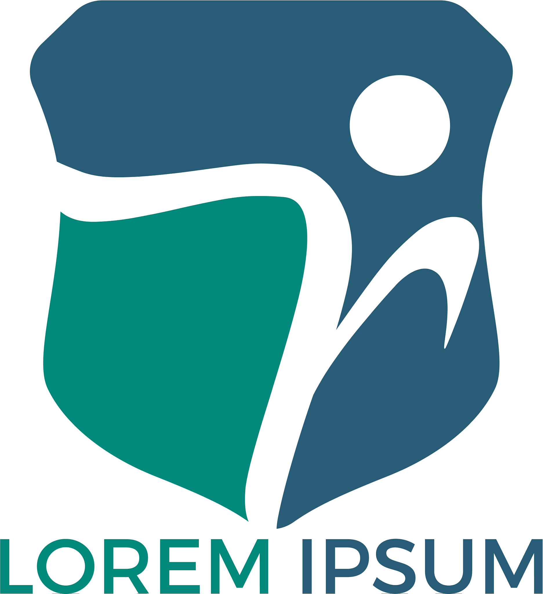 human character health logo design