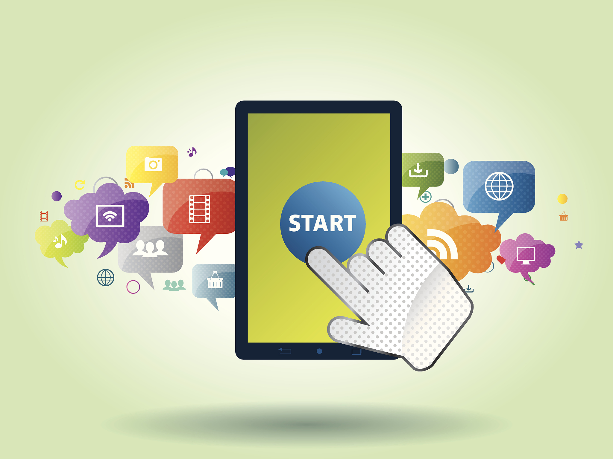 mobile communication by the smart phone