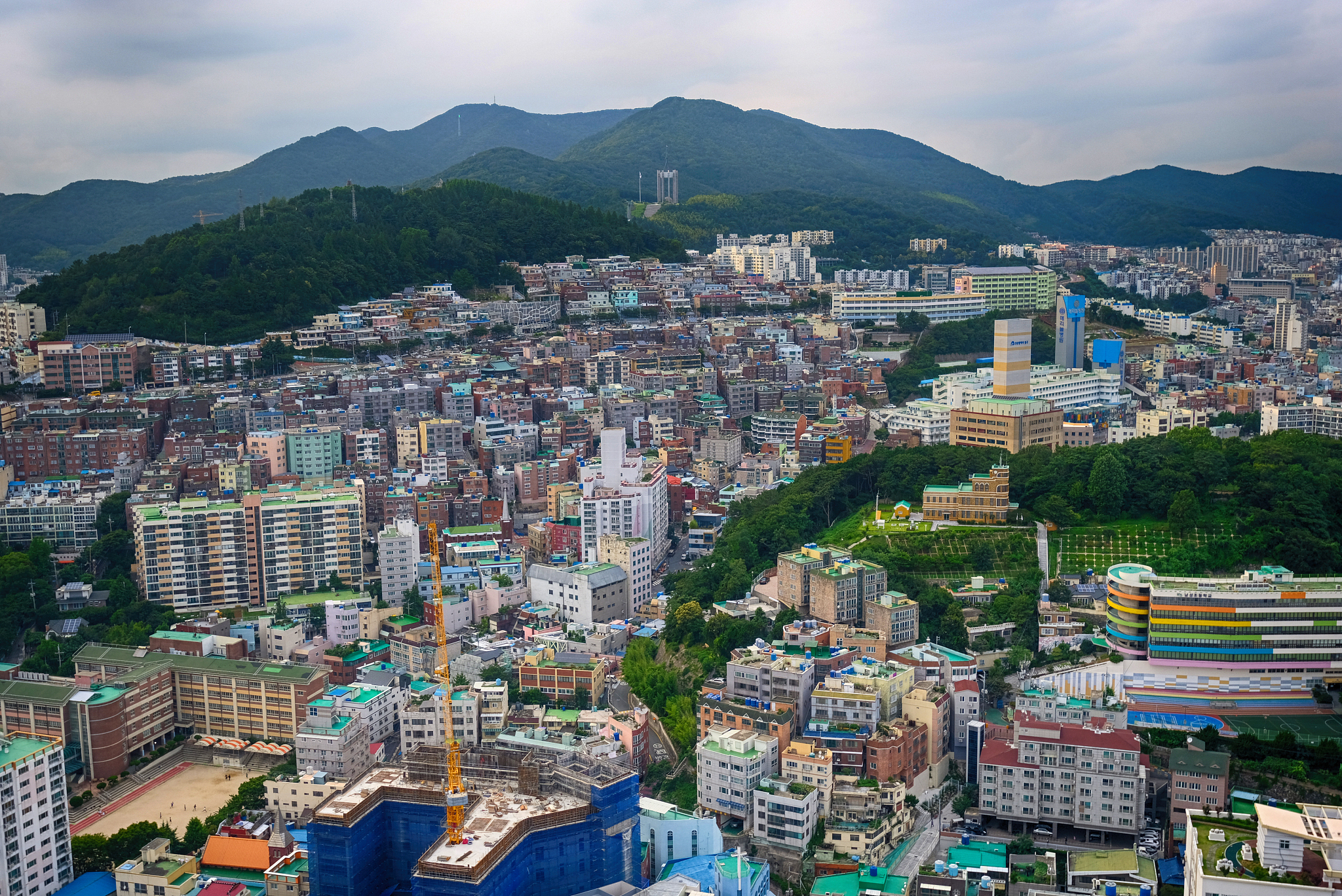 city view of busan, south korea